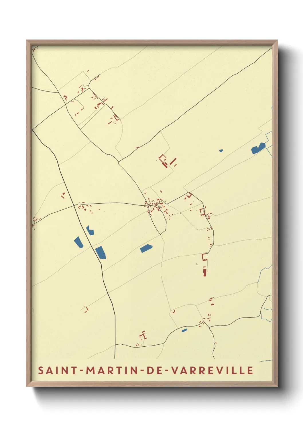Un poster carteSaint-Martin-de-Varreville