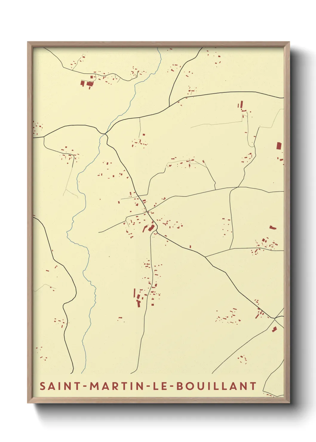 Un poster carteSaint-Martin-le-Bouillant