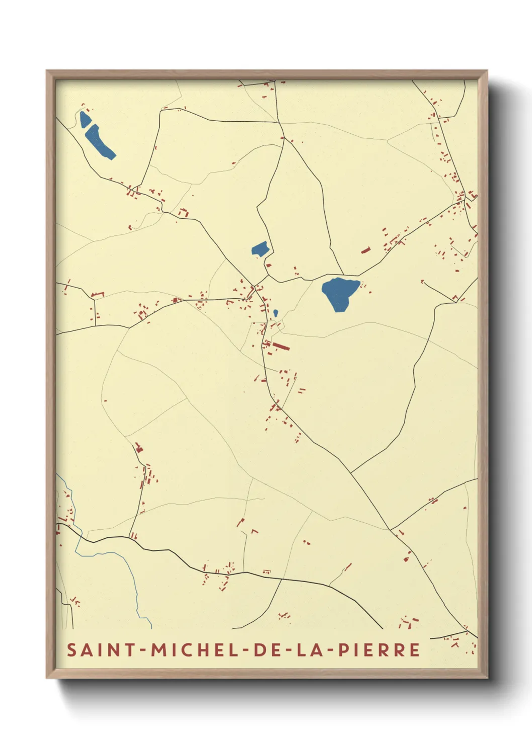 Une affiche de carte sur Saint-Michel-de-la-Pierre