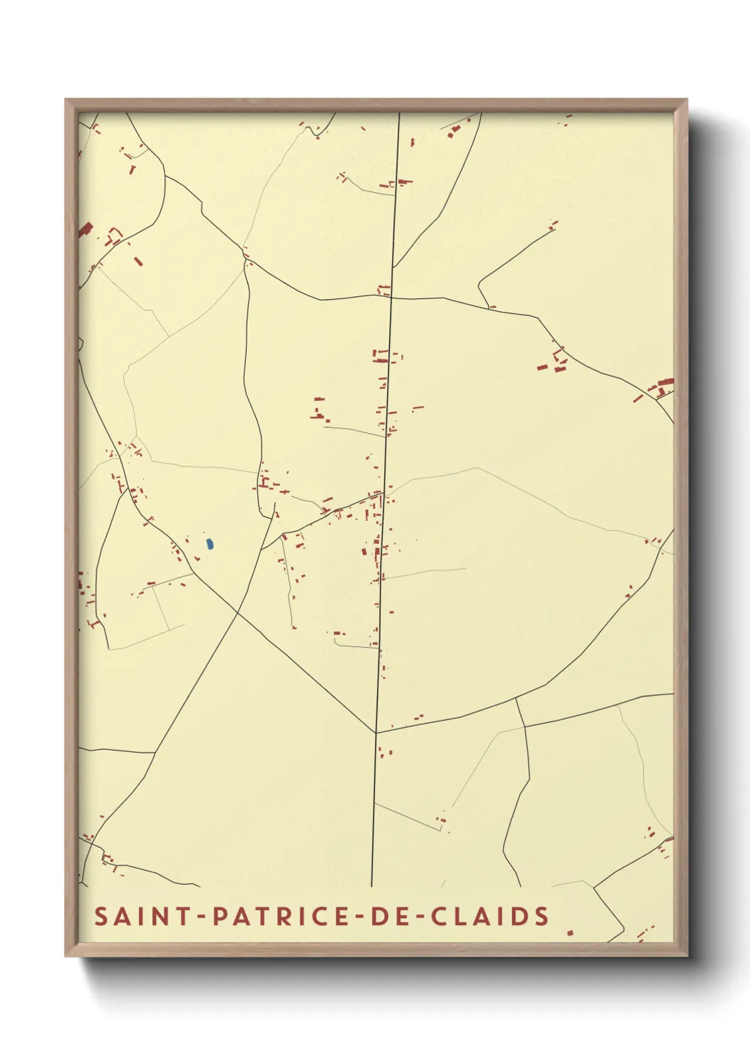 Un poster carteSaint-Patrice-de-Claids