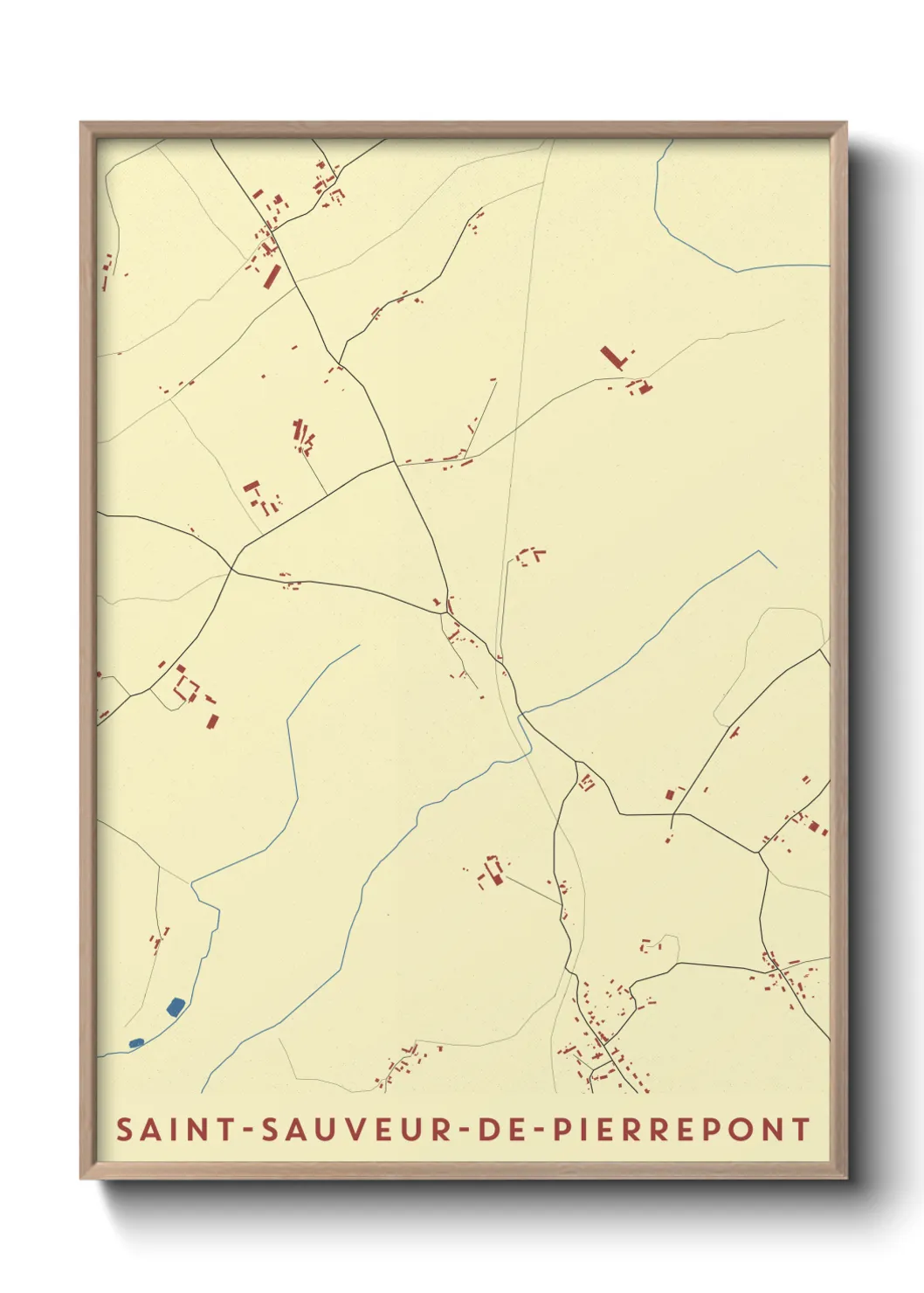 Un poster carteSaint-Sauveur-de-Pierrepont