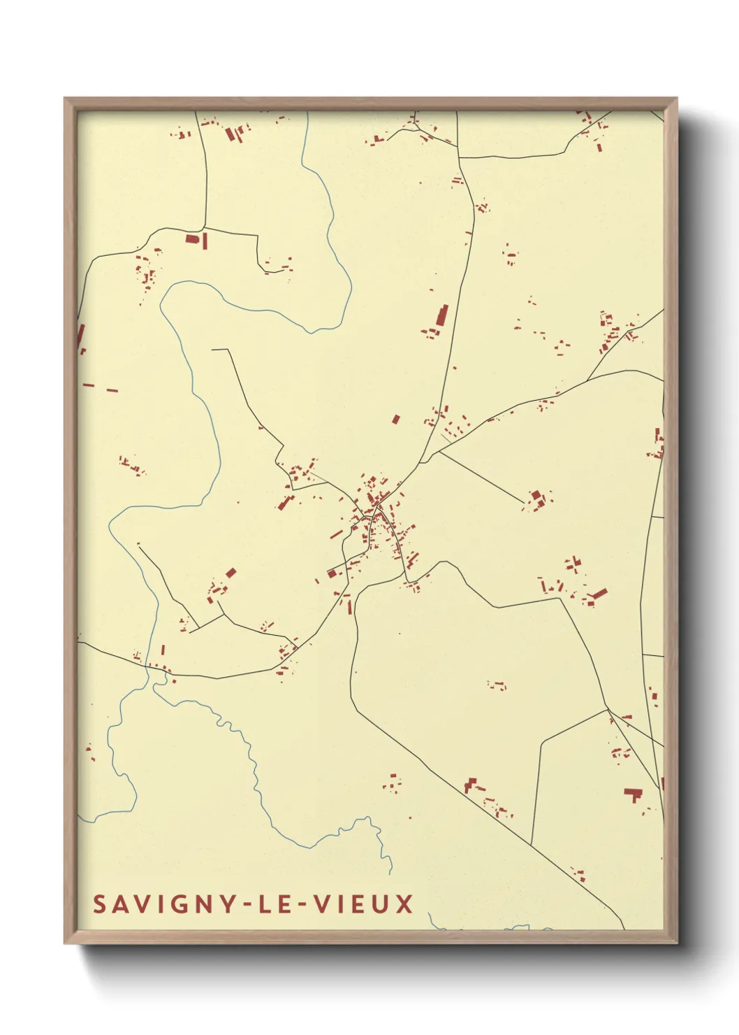 Une affiche de carte sur Savigny-le-Vieux