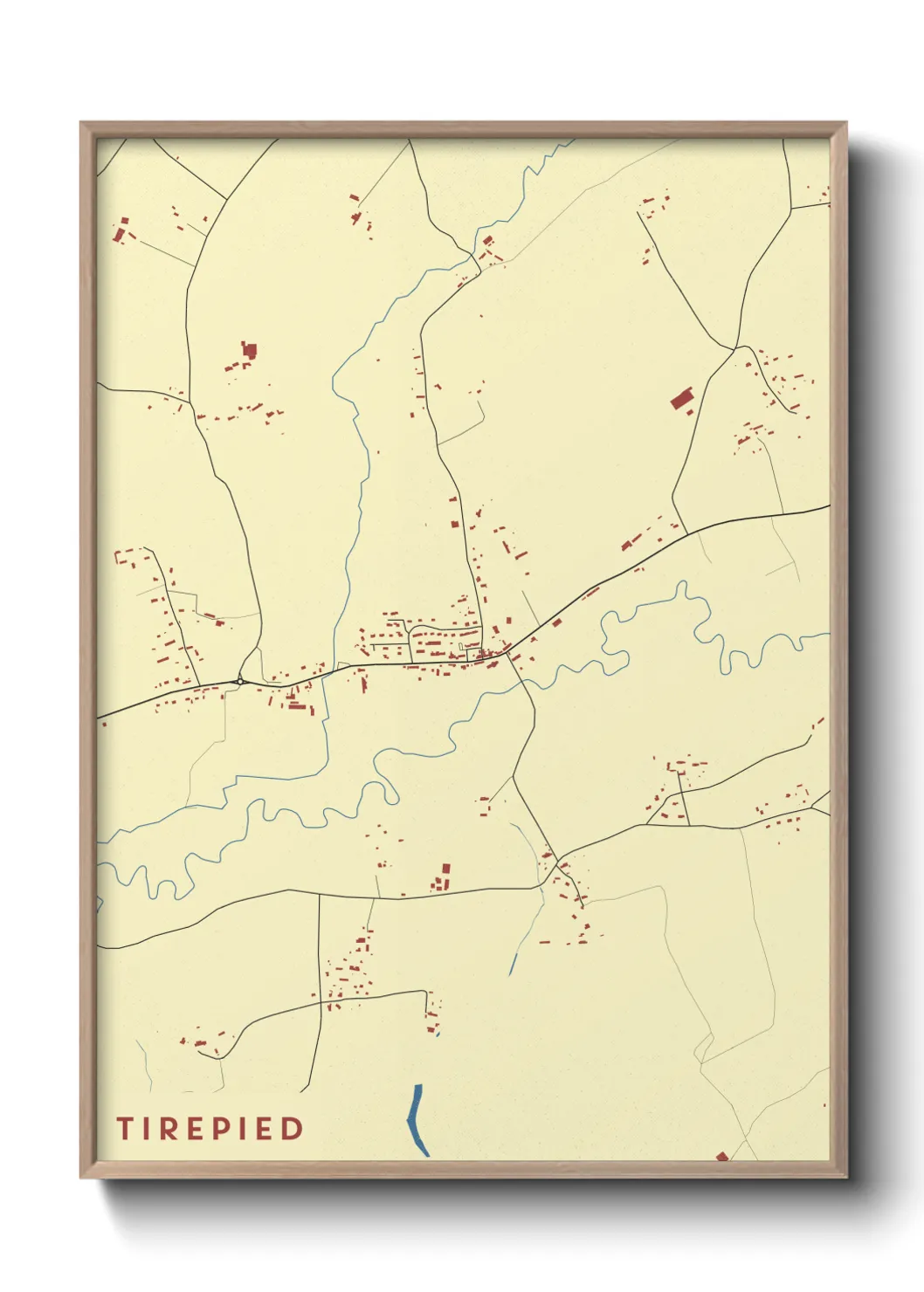 Une affiche de carte sur Tirepied