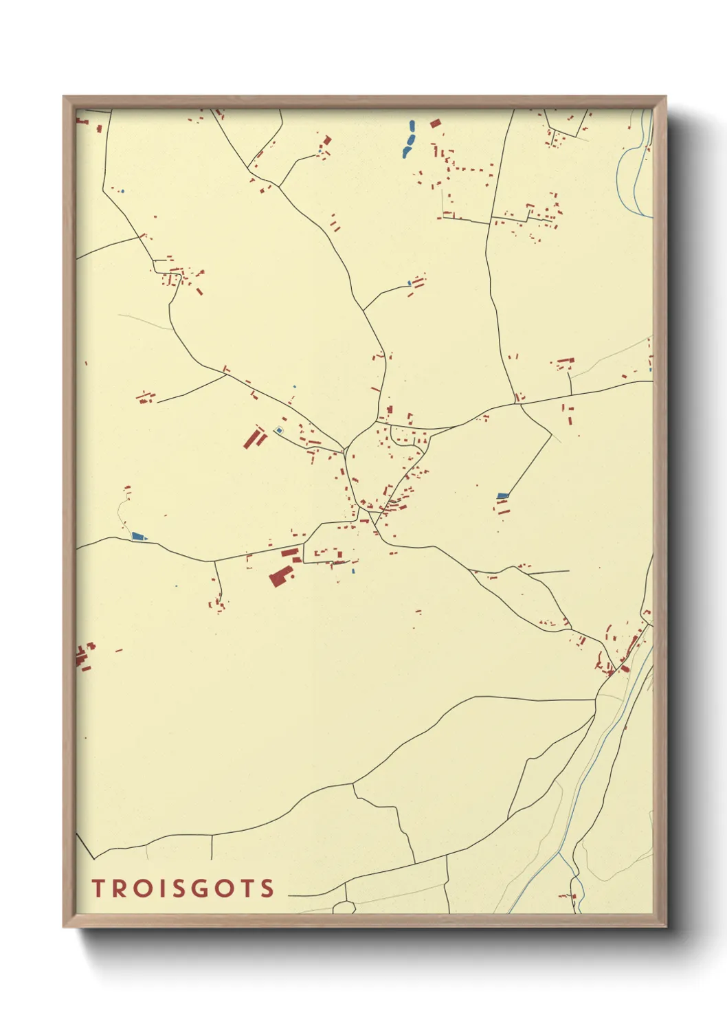 Une affiche de carte sur Troisgots