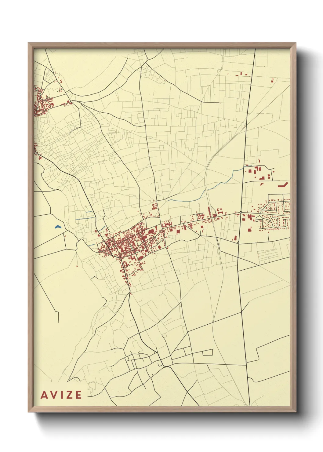 Une affiche de carte sur Avize