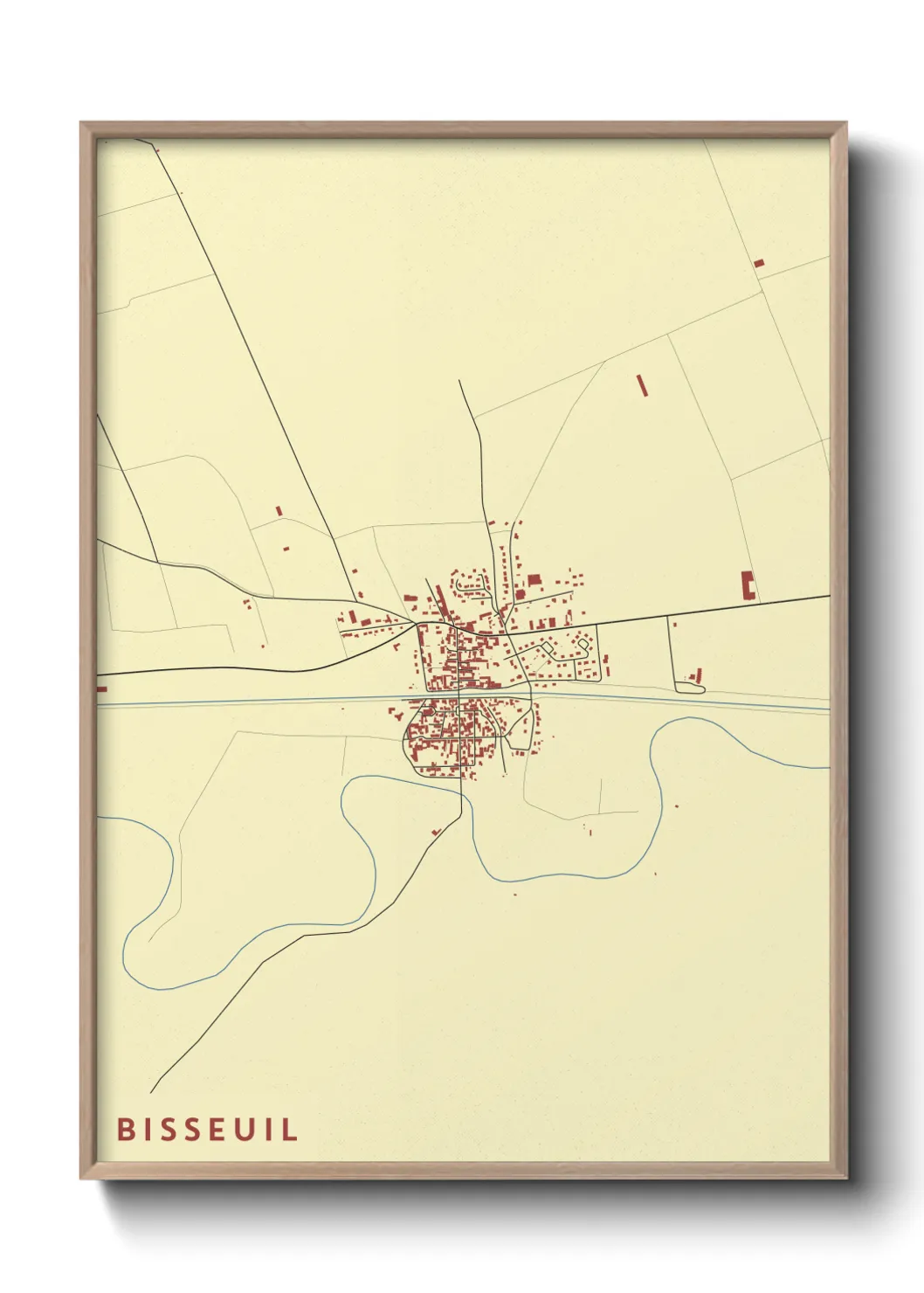 Une affiche de carte sur Bisseuil