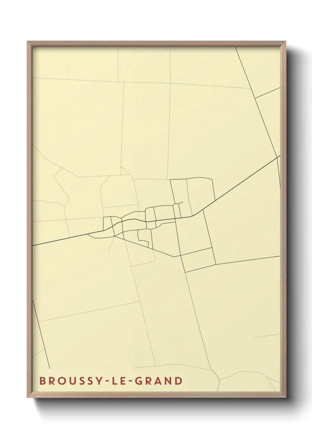 Une affiche de carte sur Broussy-le-Grand