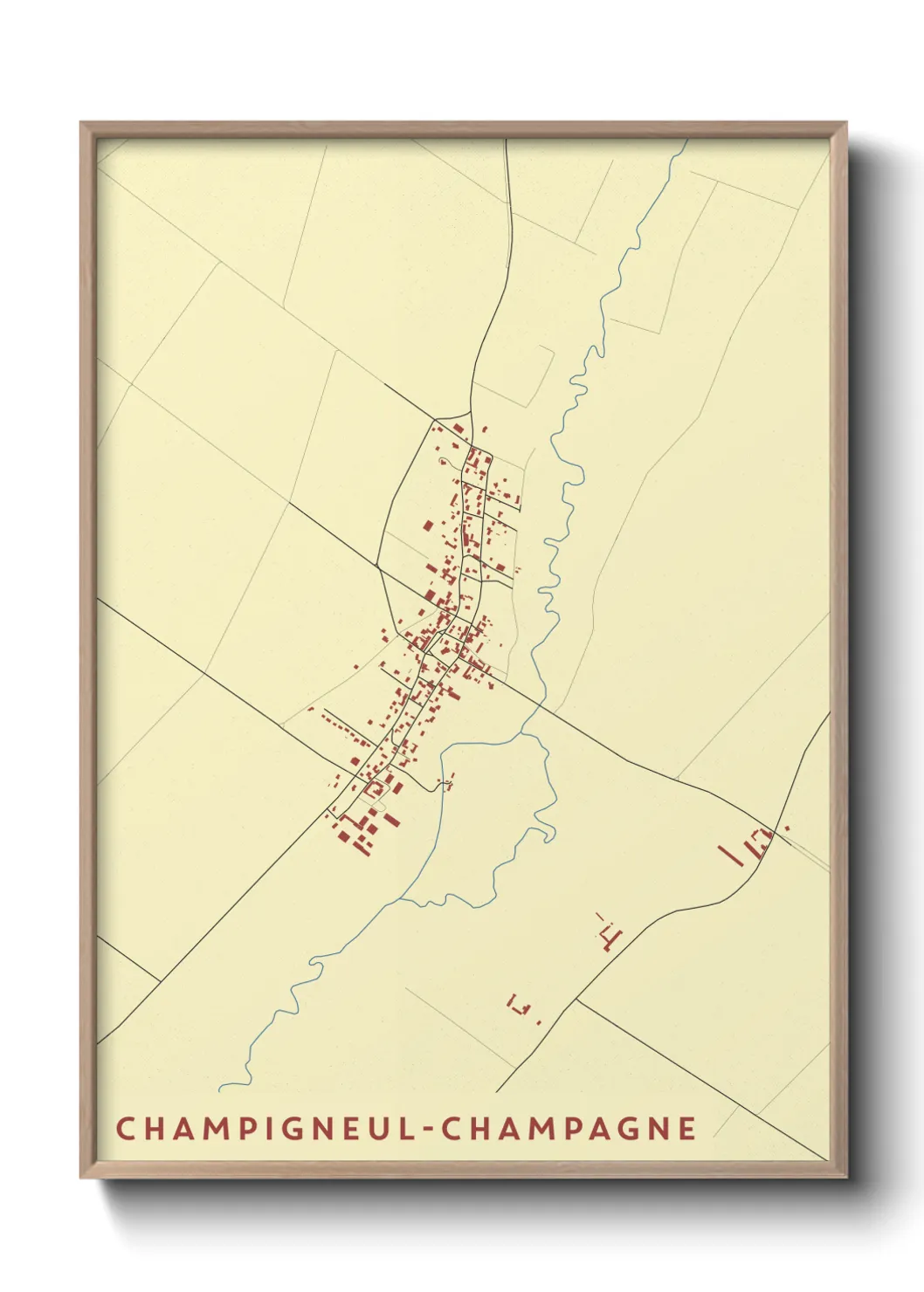 Un poster carteChampigneul-Champagne