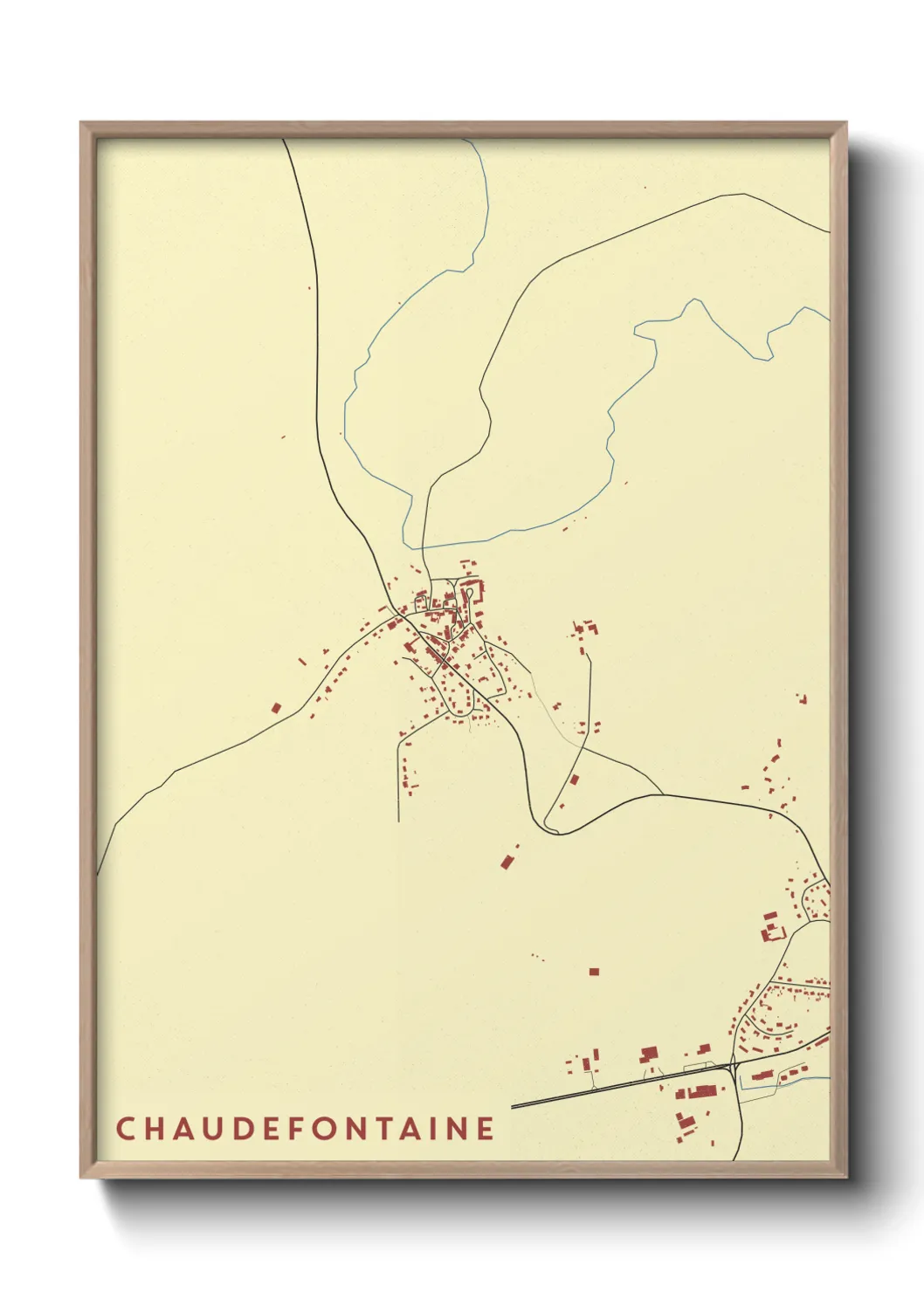 Une affiche de carte sur Chaudefontaine