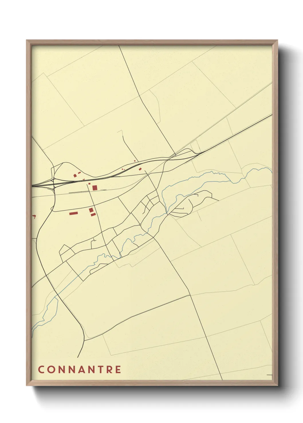 Une affiche de carte sur Connantre