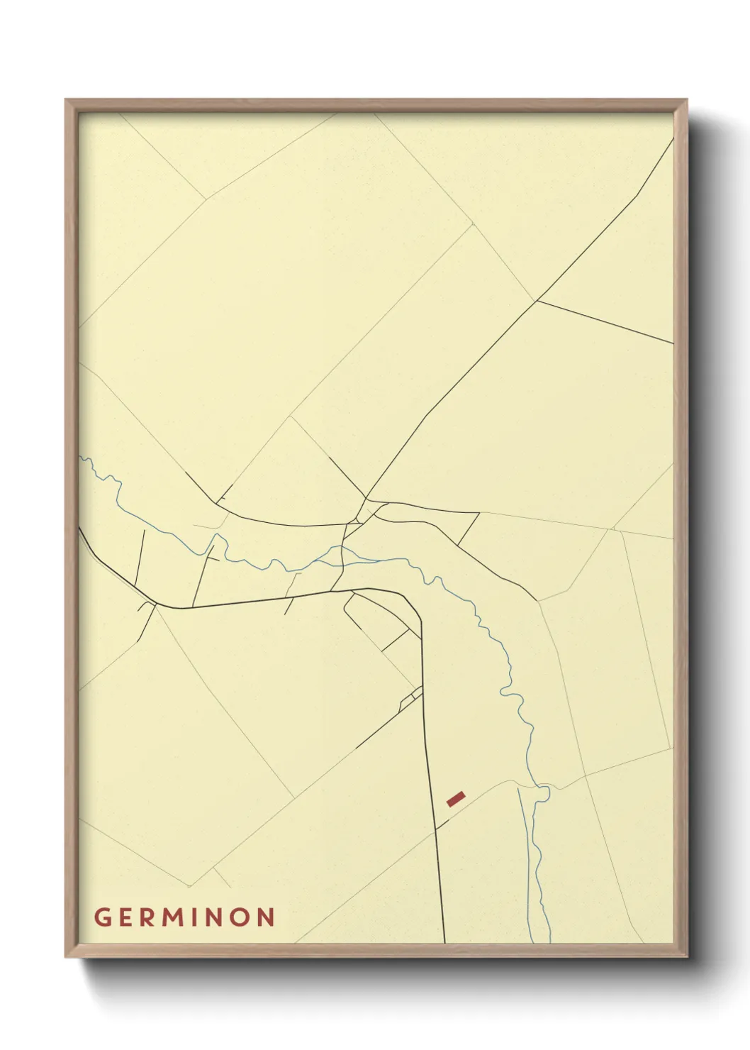 Une affiche de carte sur Germinon