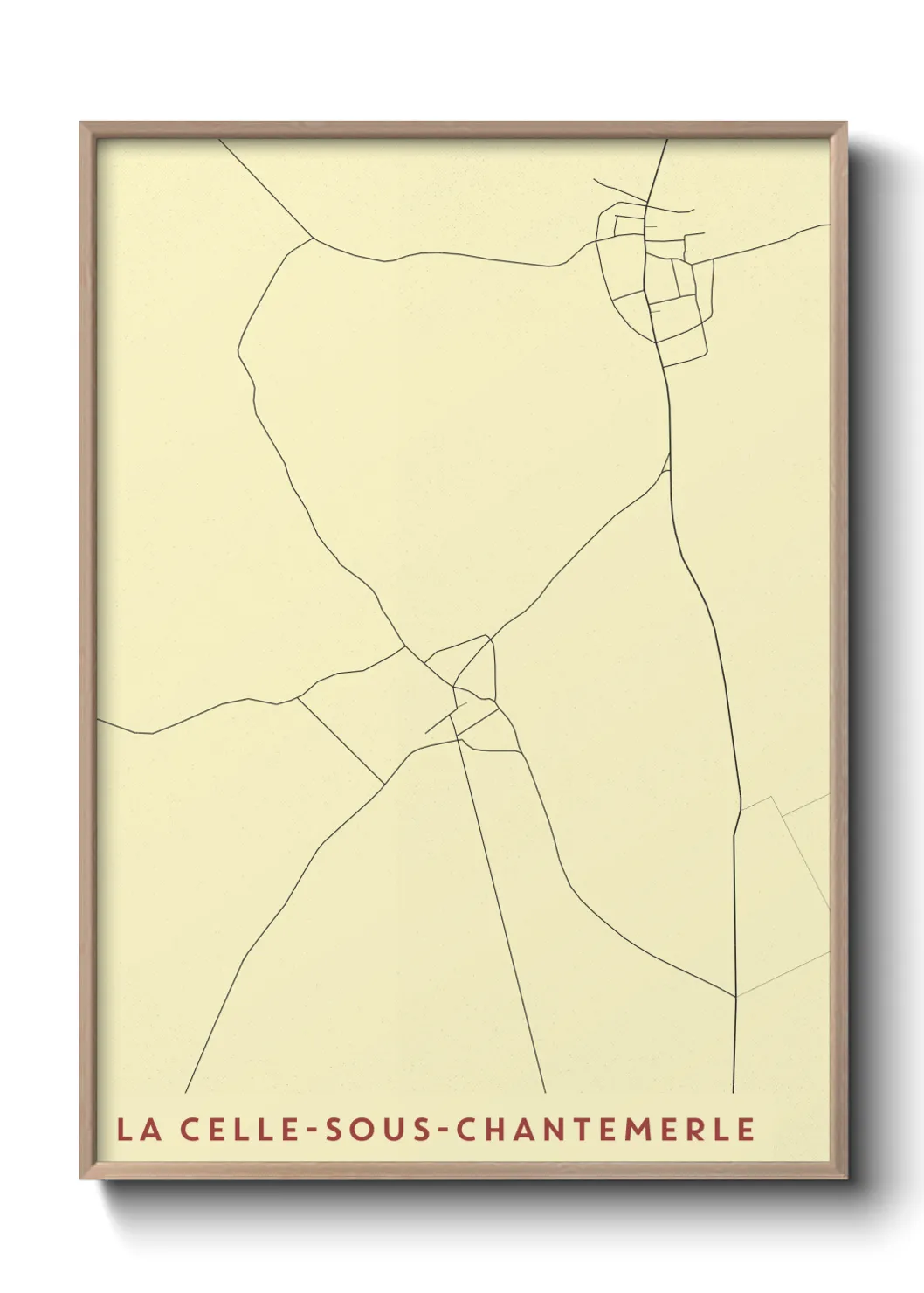 Une affiche de carte sur La Celle-sous-Chantemerle