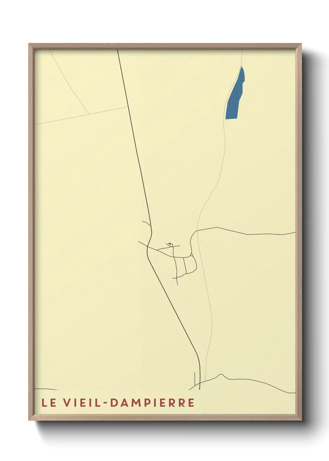 Une affiche de carte sur Le Vieil-Dampierre