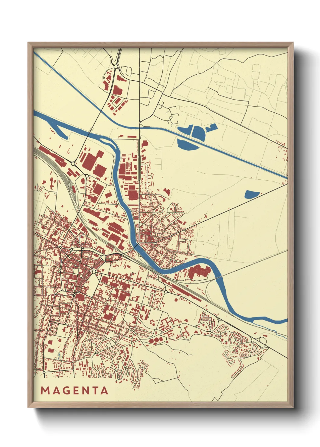 Une affiche de carte sur Magenta