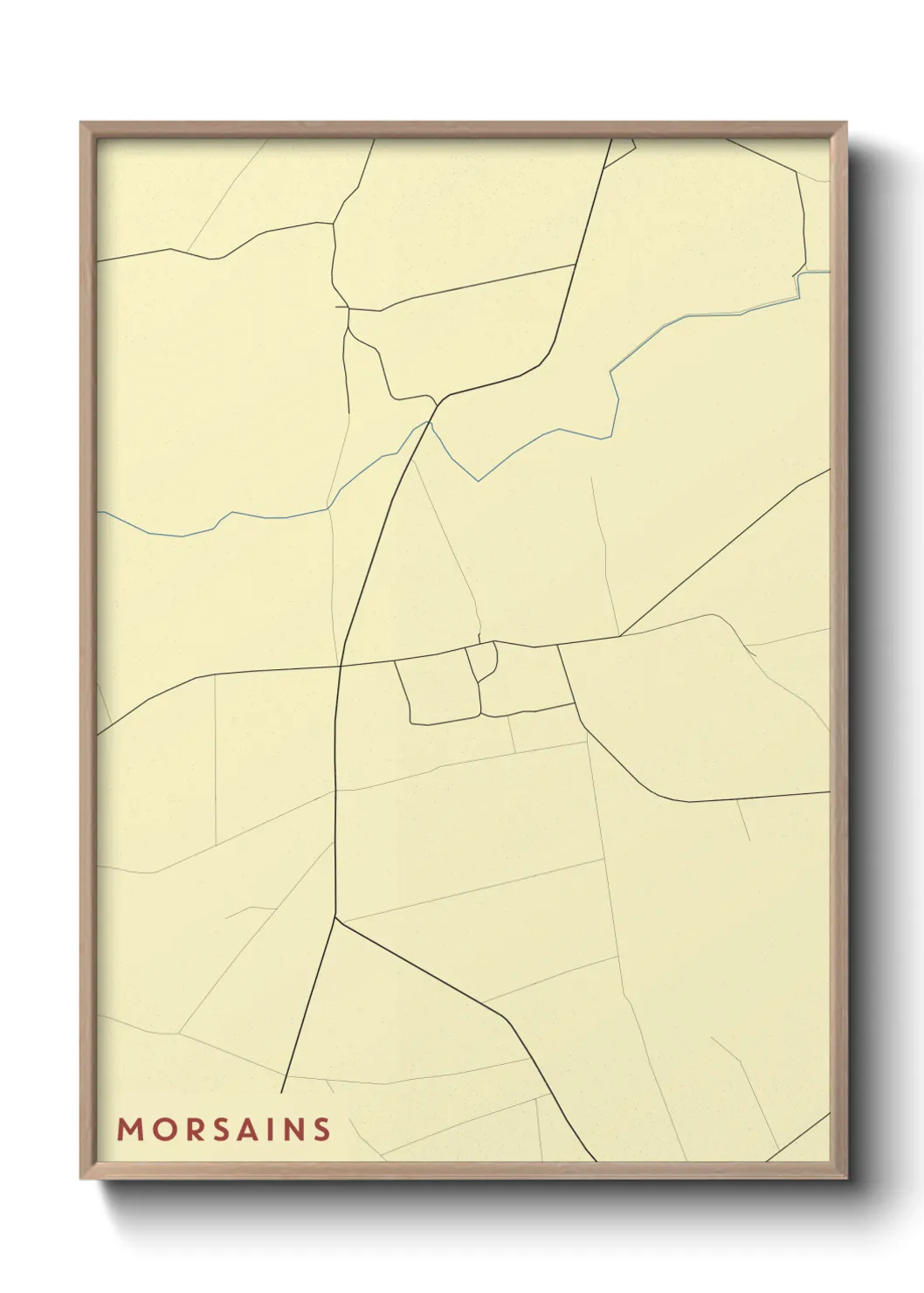 Une affiche de carte sur Morsains