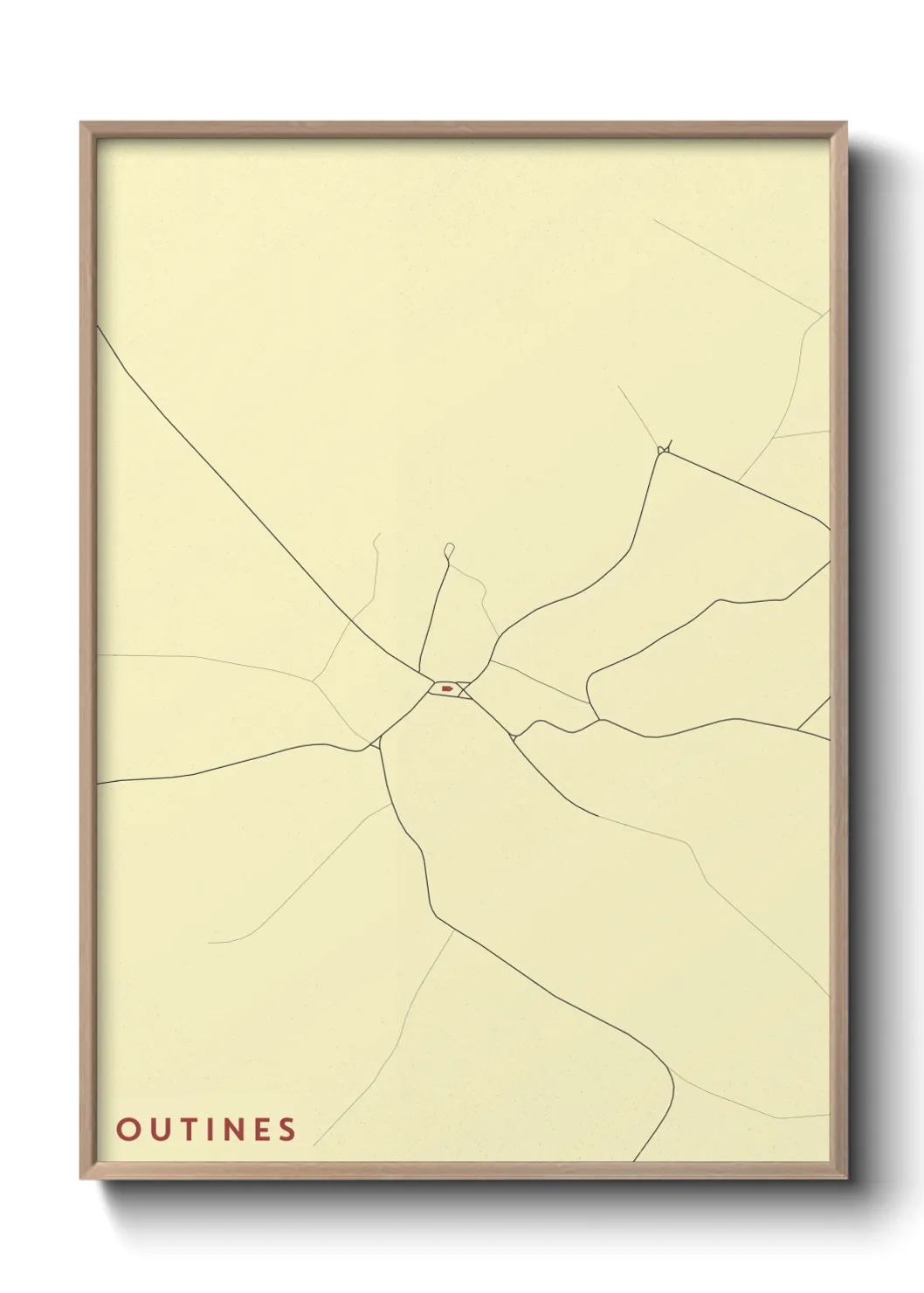 Une affiche de carte sur Outines