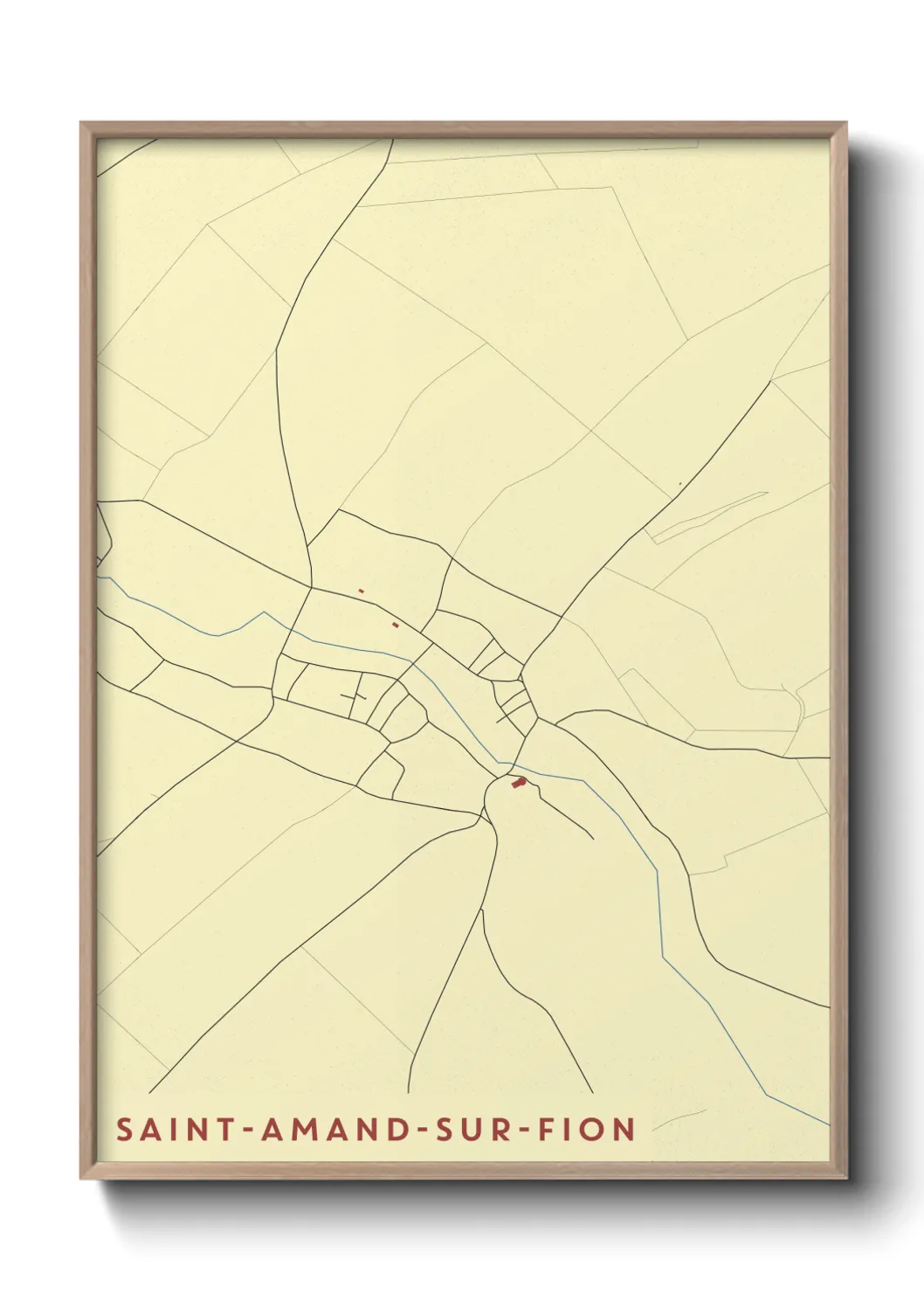 Un poster carteSaint-Amand-sur-Fion