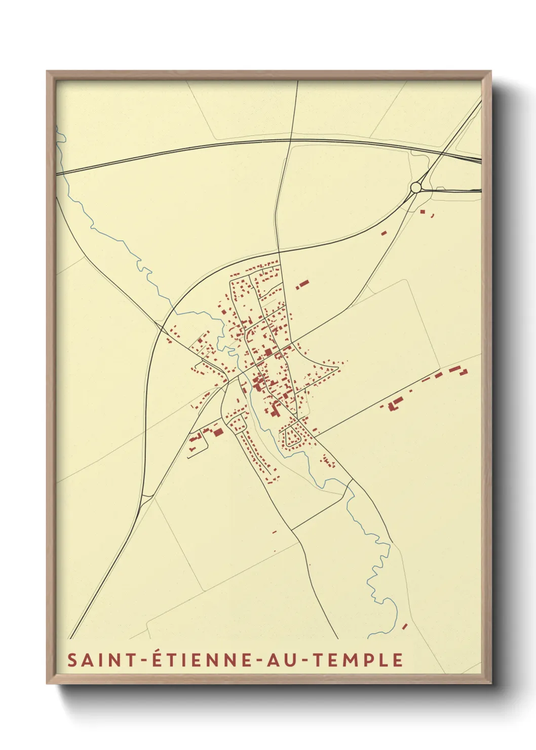 Un poster carteSaint-Étienne-au-Temple