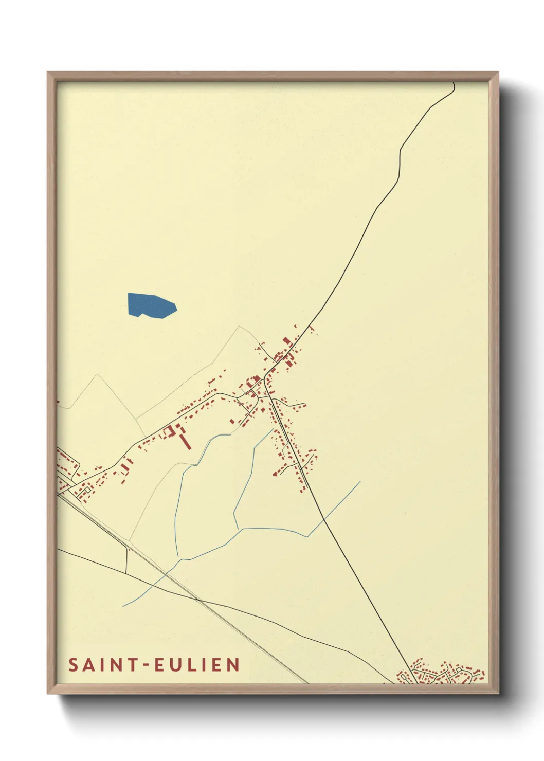 Une affiche de carte sur Saint-Eulien