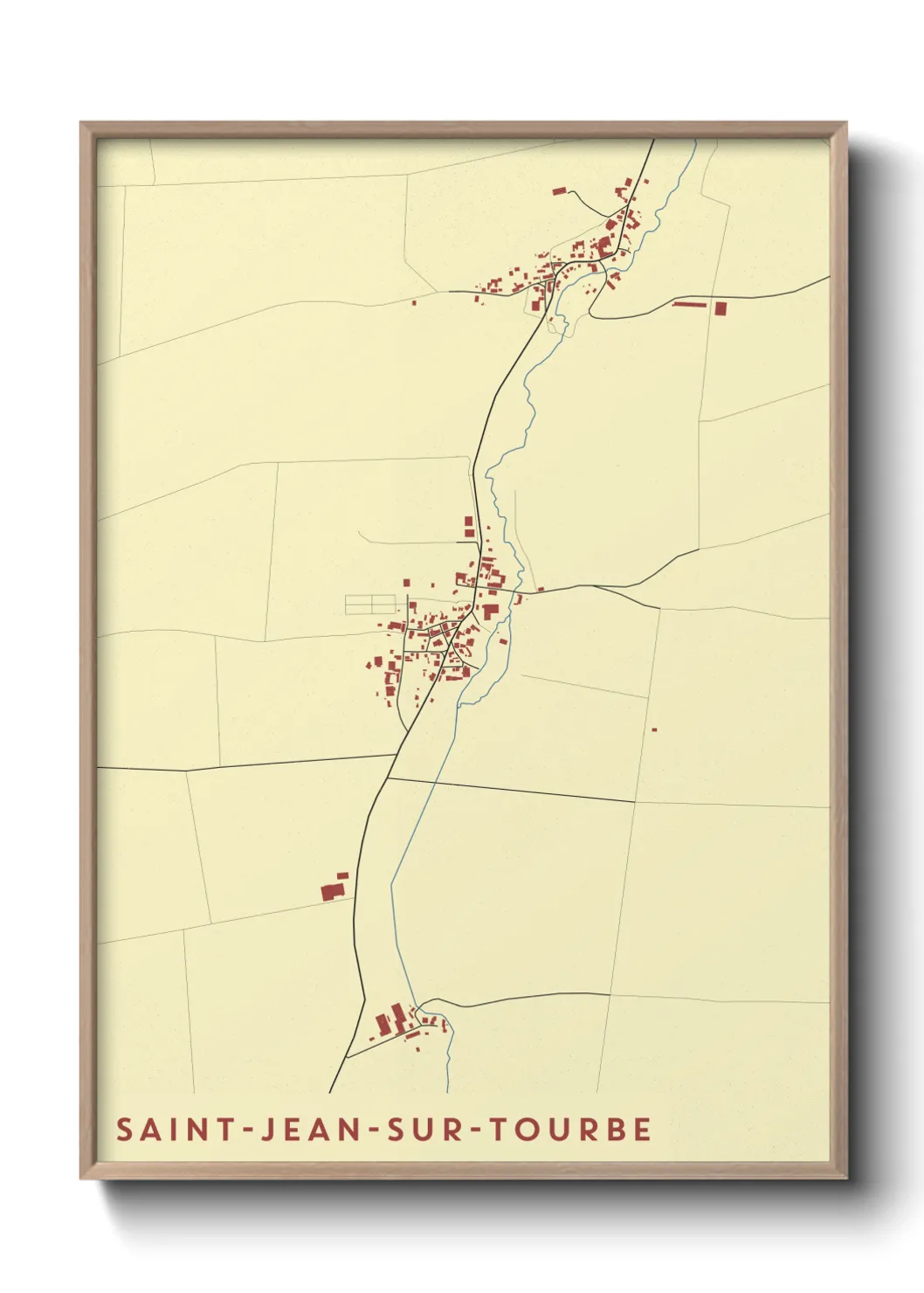 Une affiche de carte sur Saint-Jean-sur-Tourbe