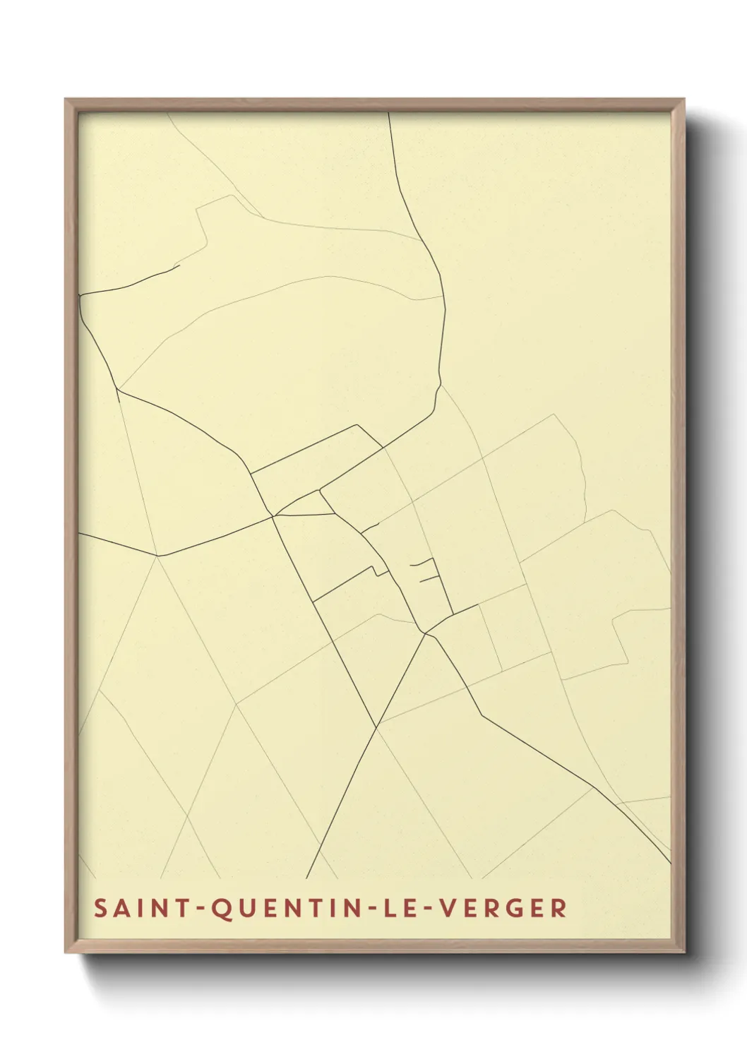 Une affiche de carte sur Saint-Quentin-le-Verger