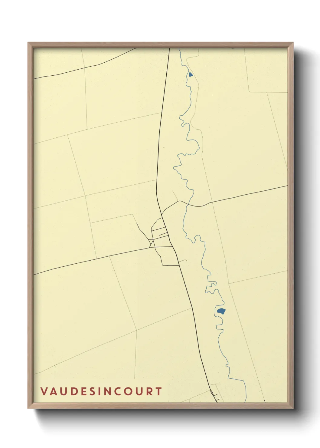 Une affiche de carte sur Vaudesincourt