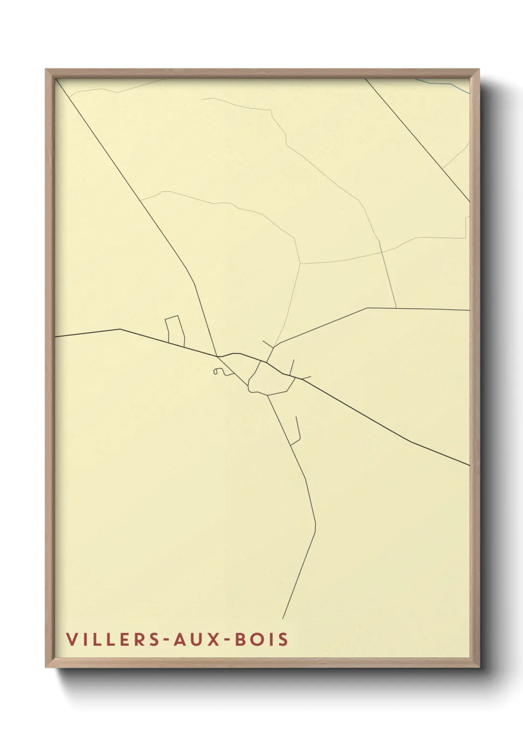 Un poster carteVillers-aux-Bois