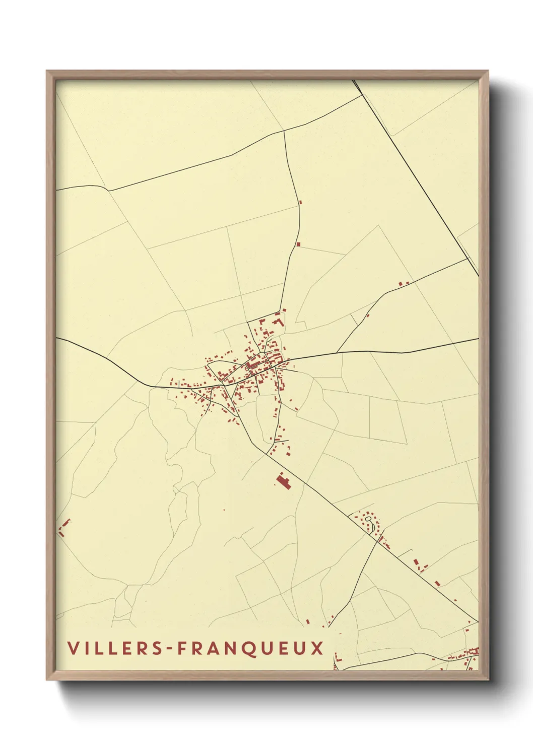 Un poster carteVillers-Franqueux