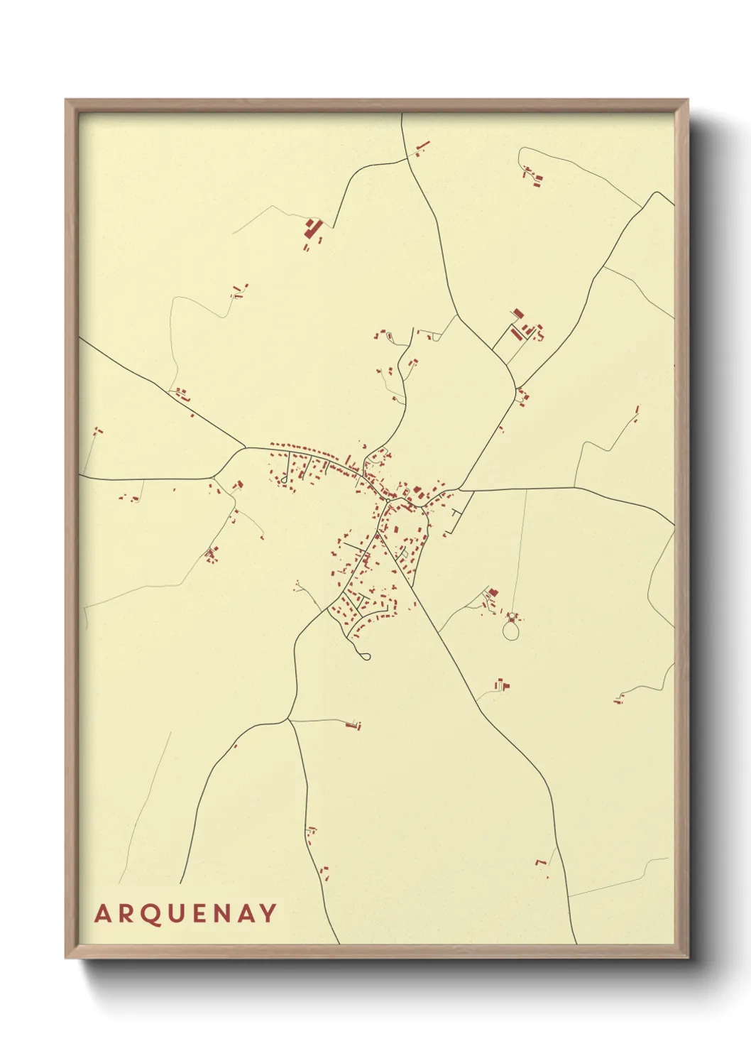 Une affiche de carte sur Arquenay