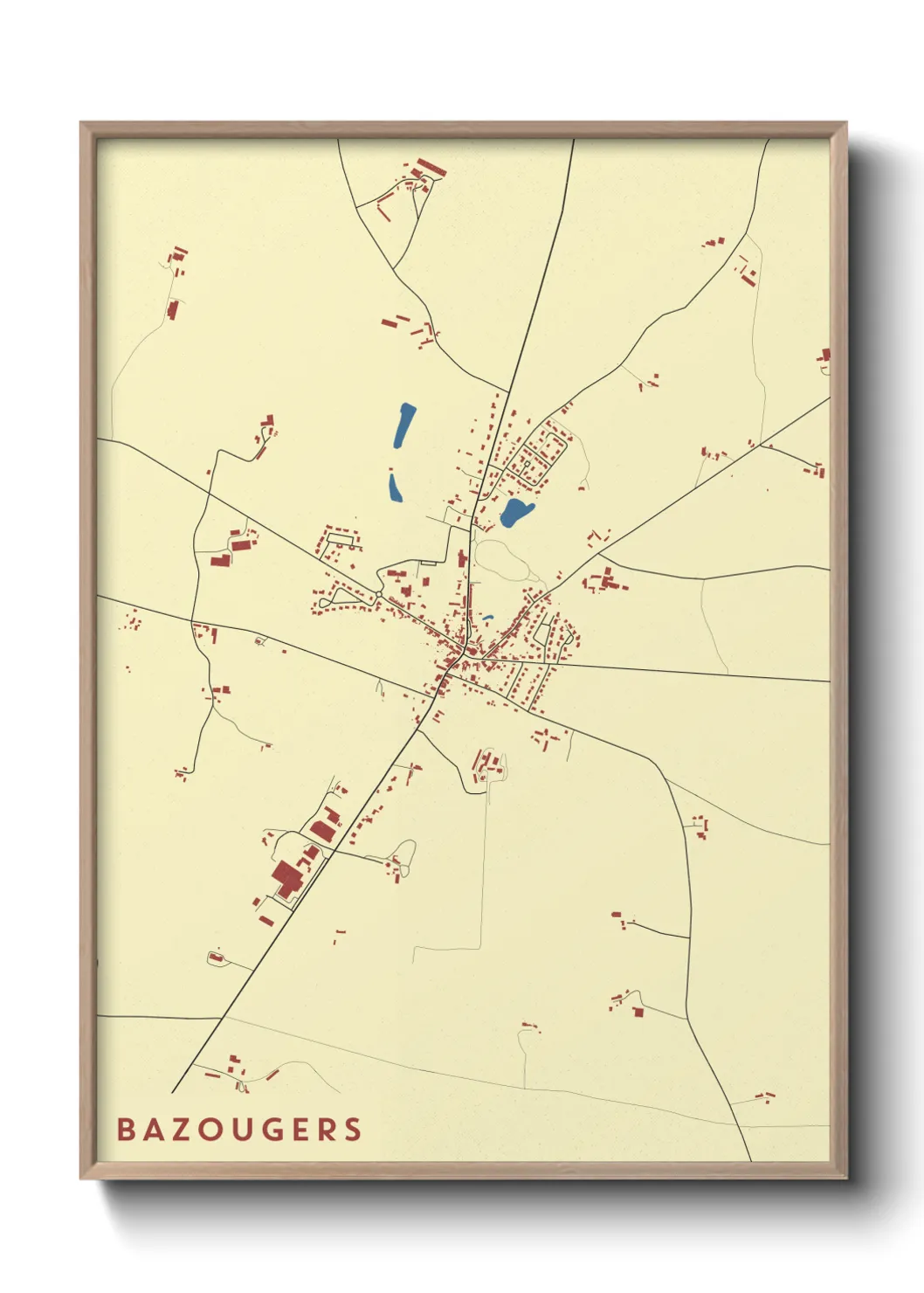 Une affiche de carte sur Bazougers