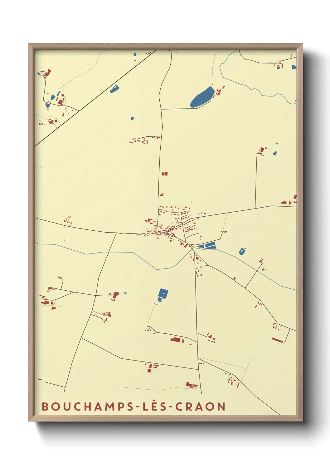 Un poster carteBouchamps-lès-Craon