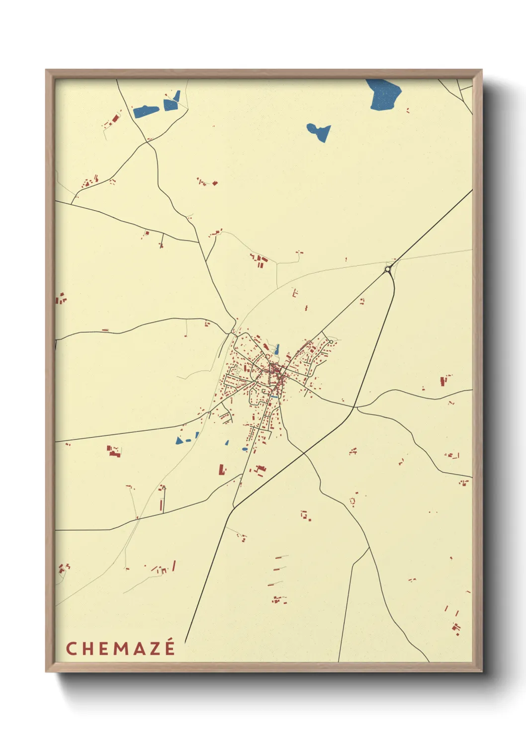 Une affiche de carte sur Chemazé