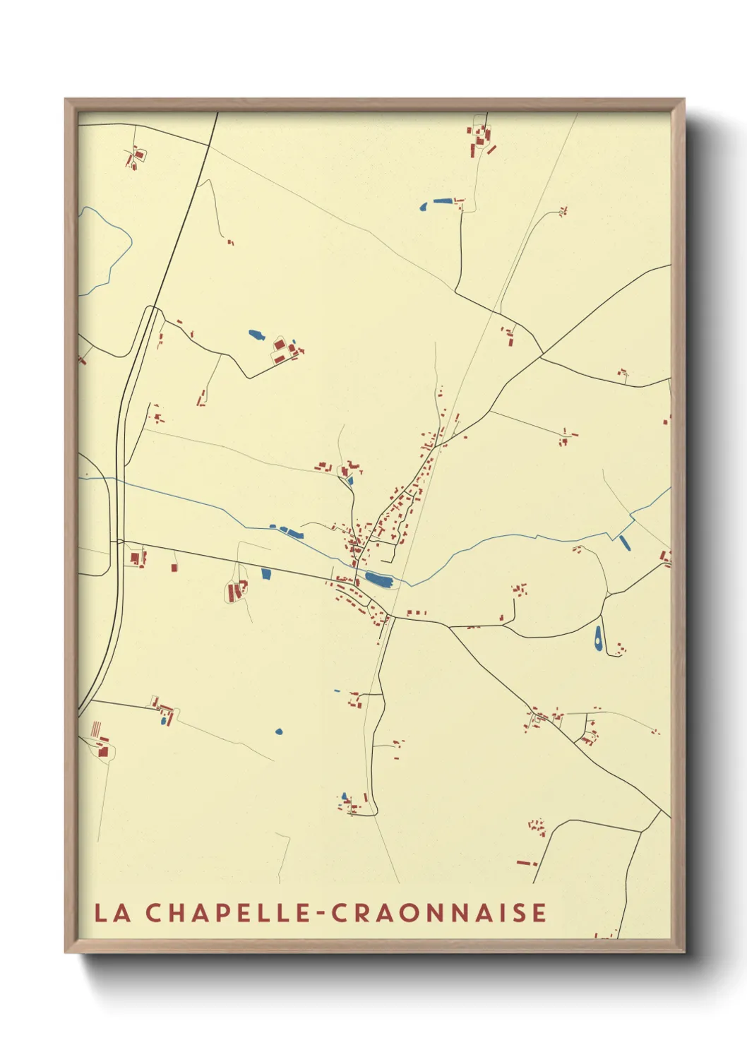 Un poster carteLa Chapelle-Craonnaise
