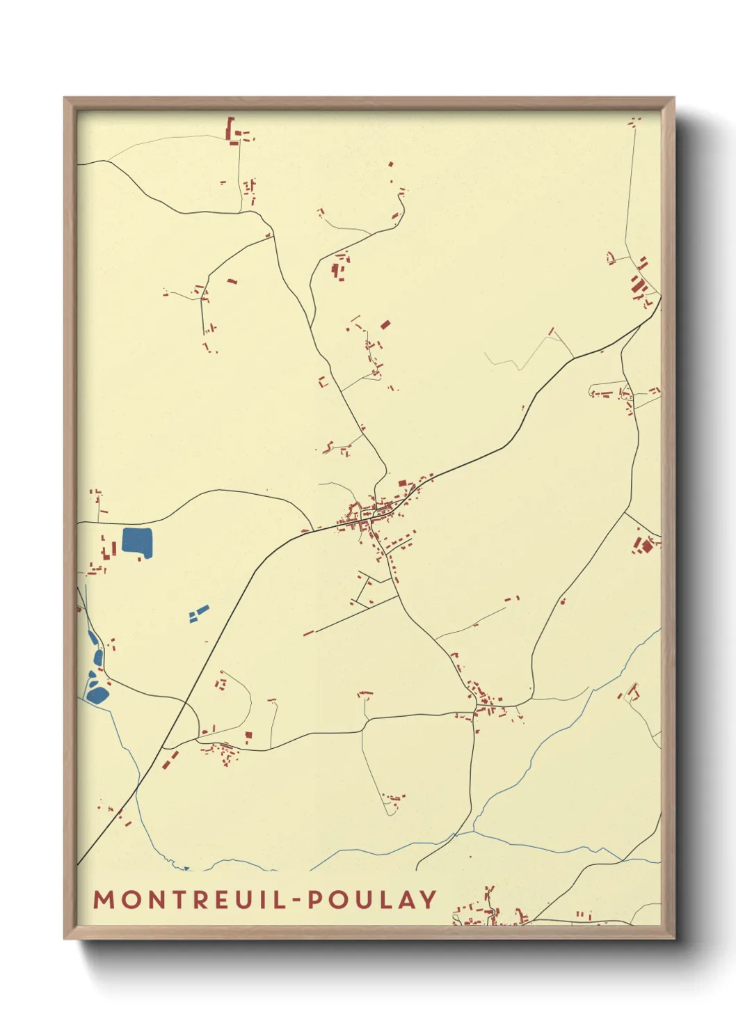 Un poster carteMontreuil-Poulay