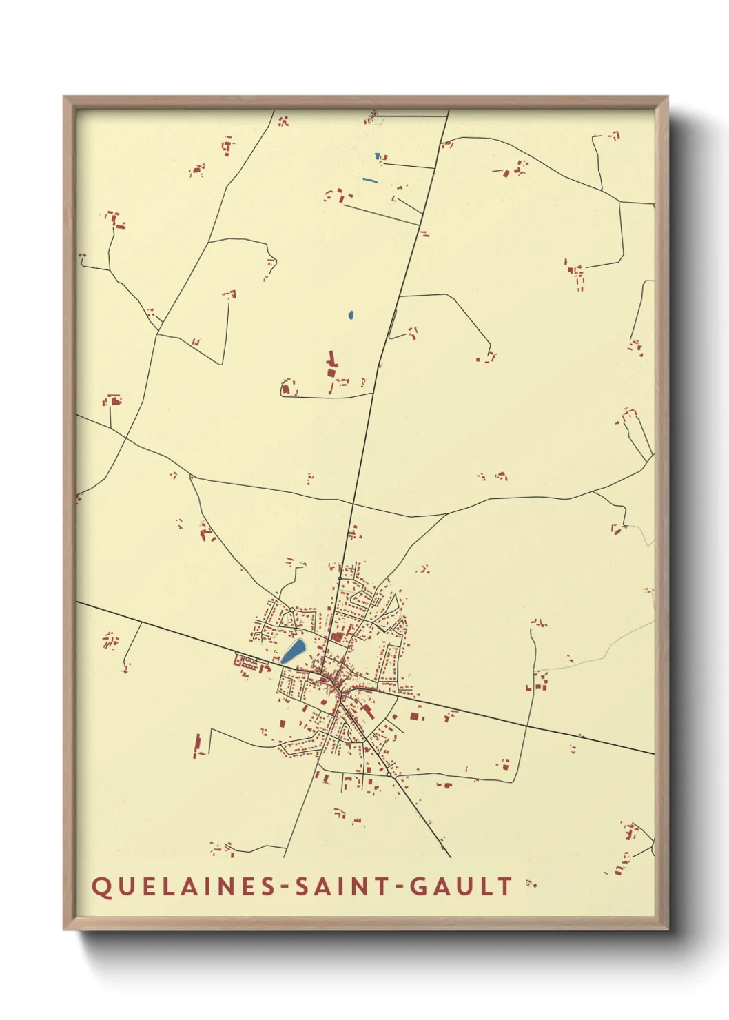 Un poster carteQuelaines-Saint-Gault