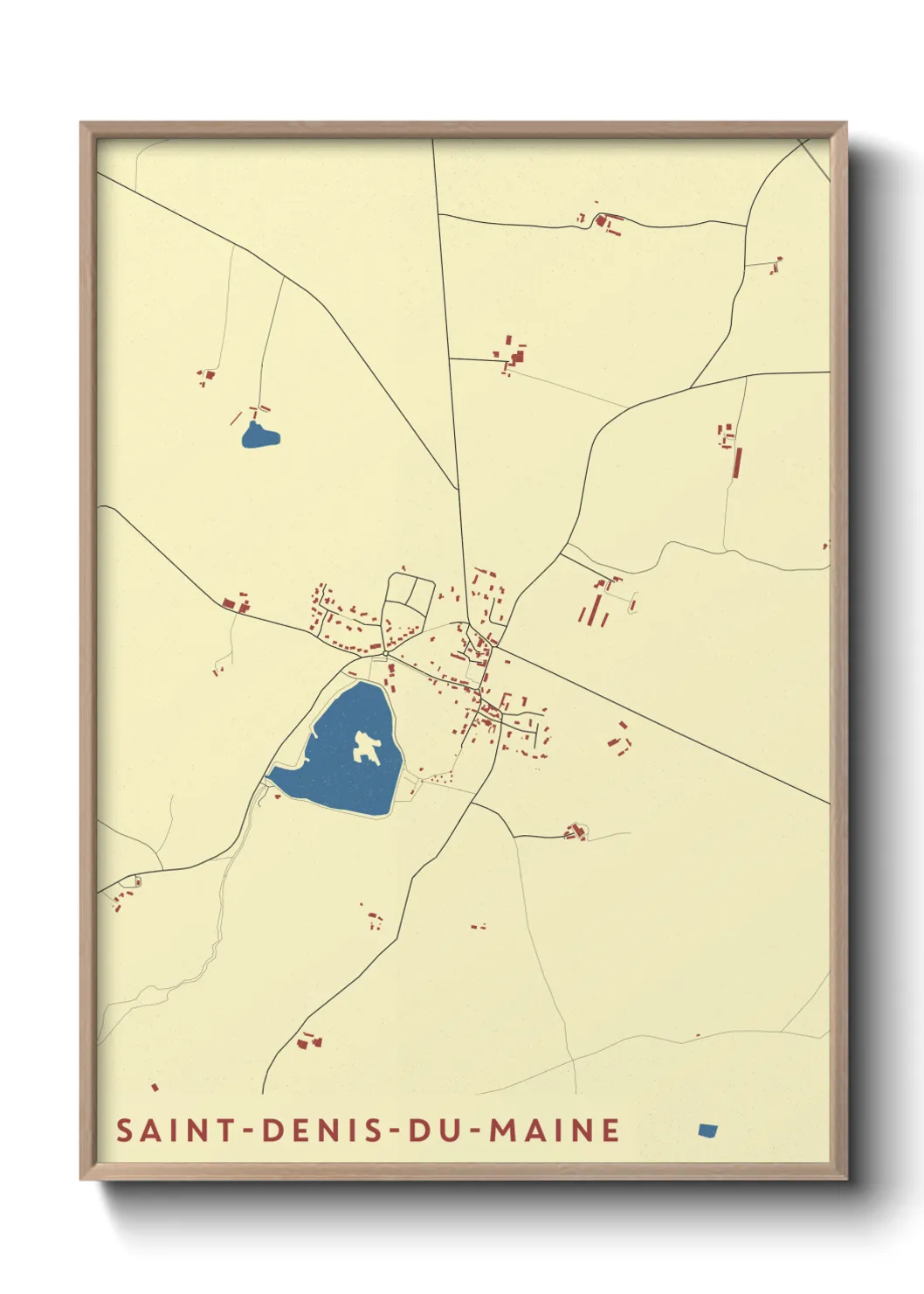 Un poster carteSaint-Denis-du-Maine