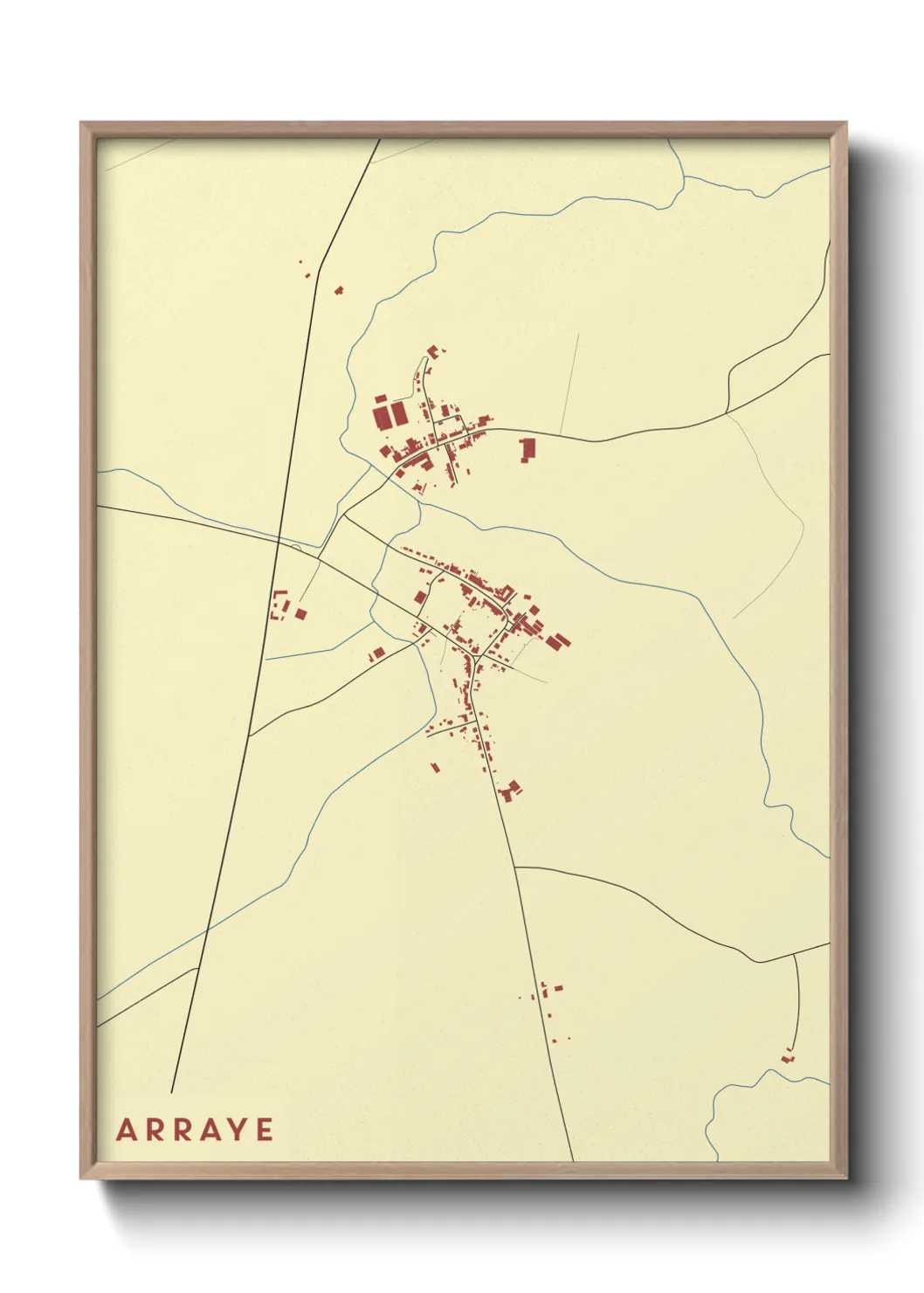 Une affiche de carte sur Arraye