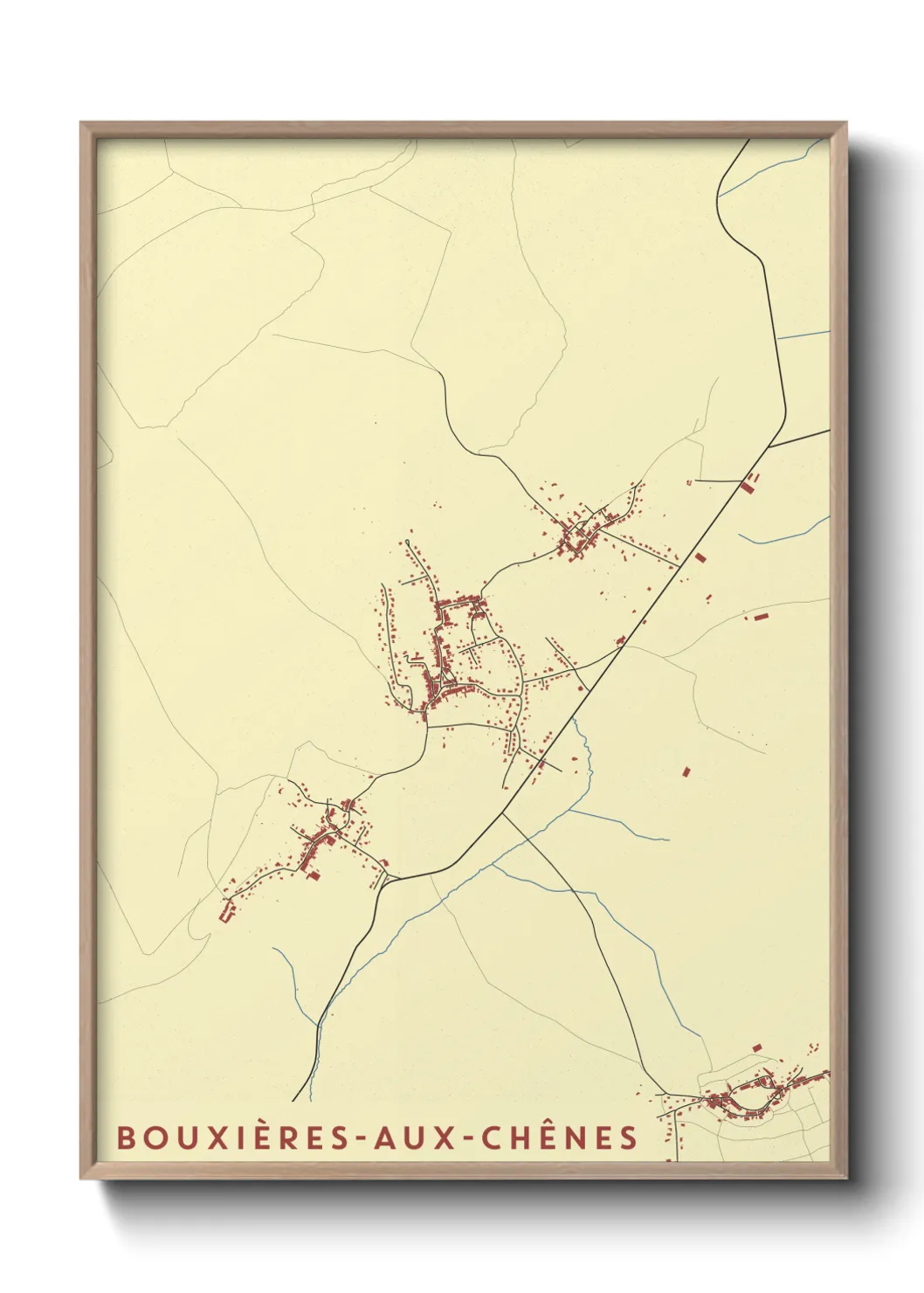 Un poster carteBouxières-aux-Chênes