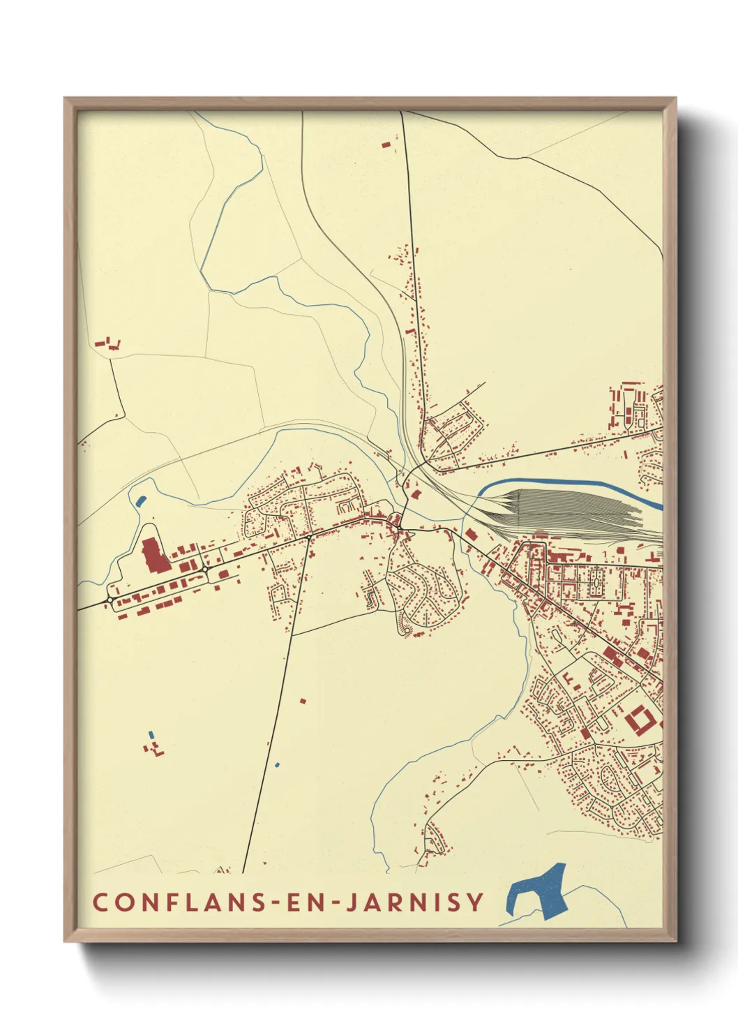 Une affiche de carte sur Conflans-en-Jarnisy