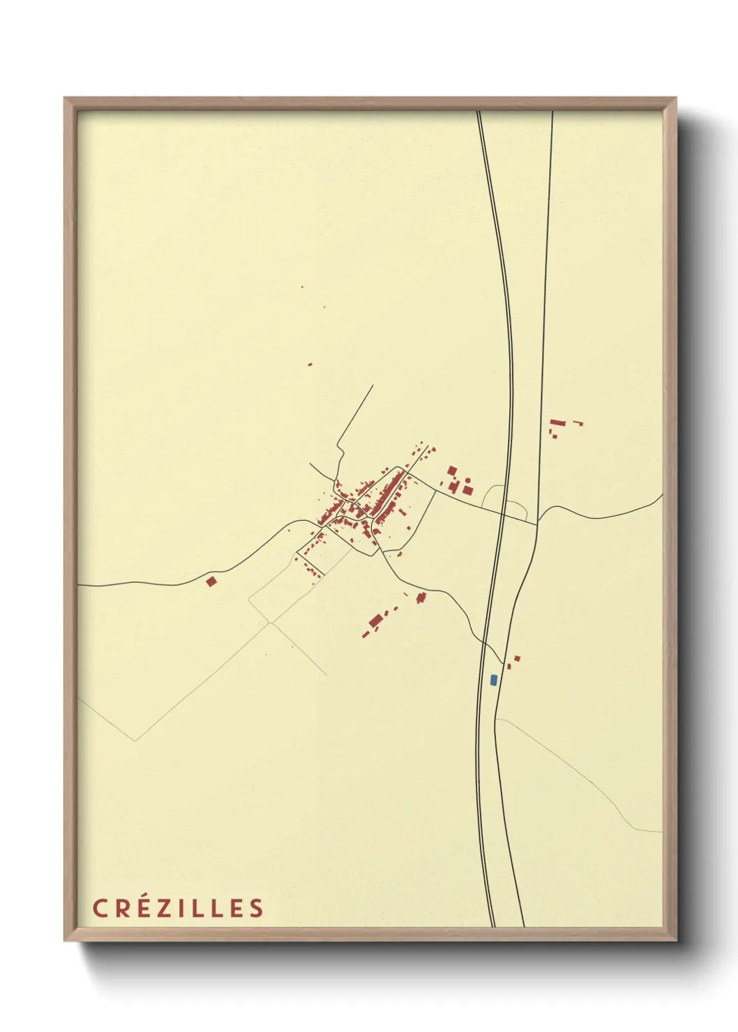 Une affiche de carte sur Crézilles