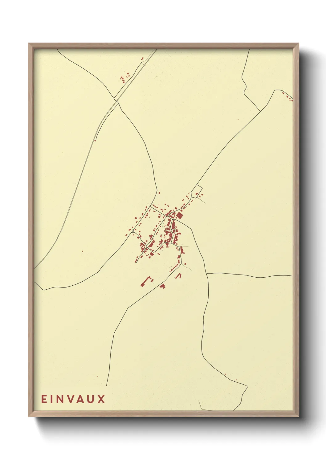 Une affiche de carte sur Einvaux