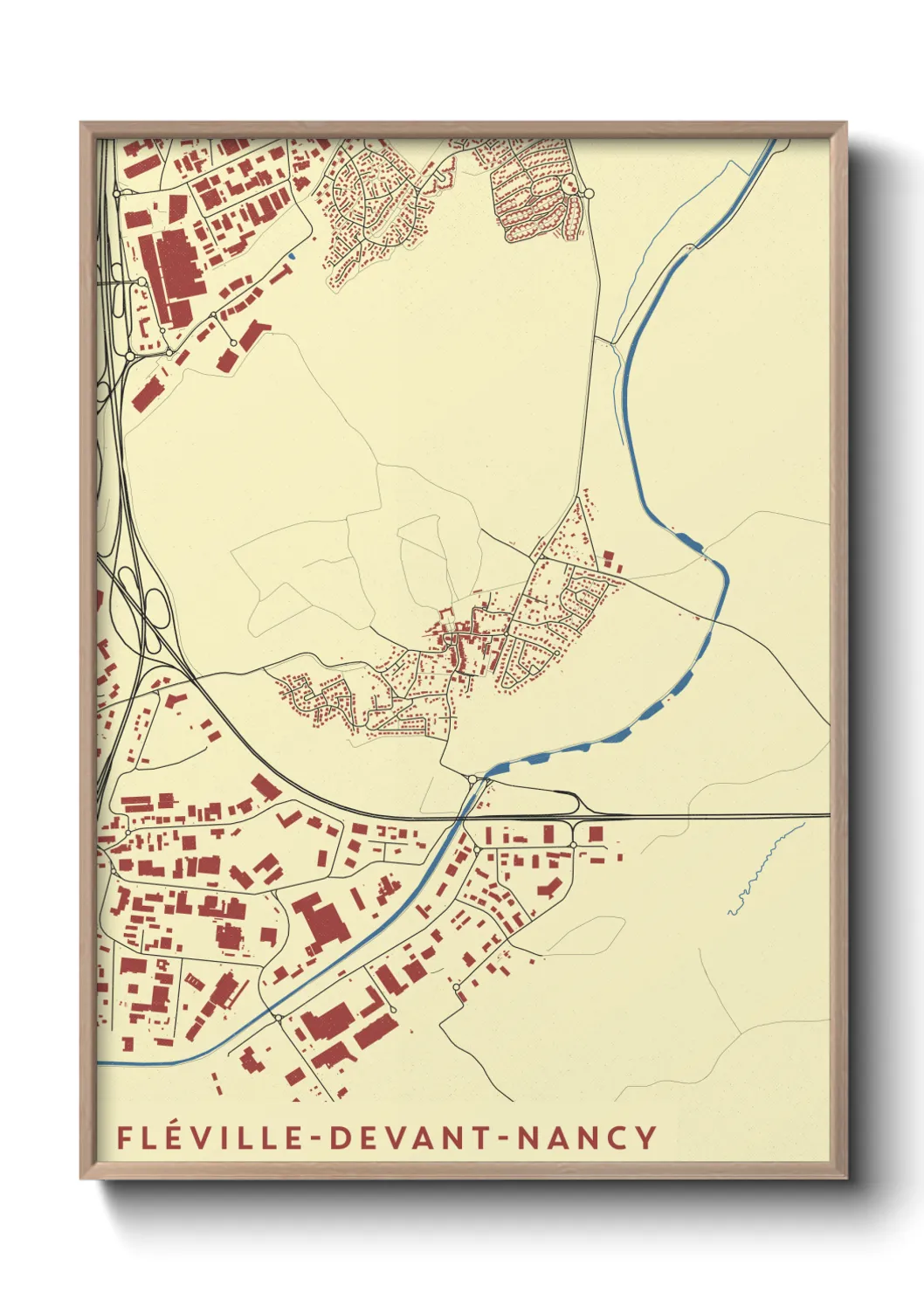 Un poster carteFléville-devant-Nancy