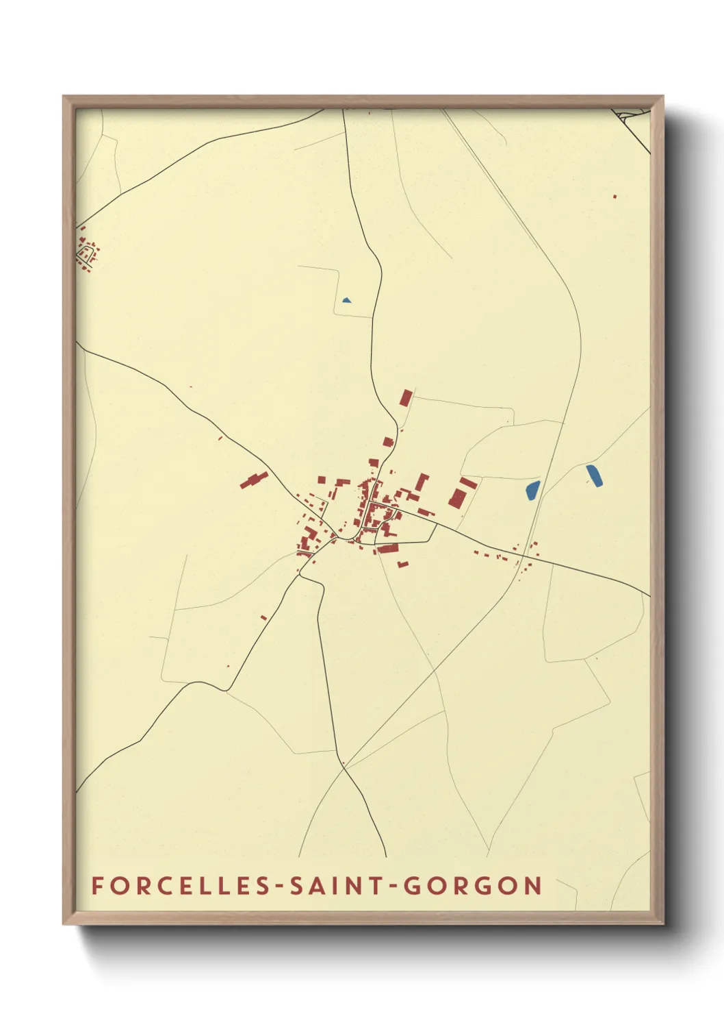 Une affiche de carte sur Forcelles-Saint-Gorgon