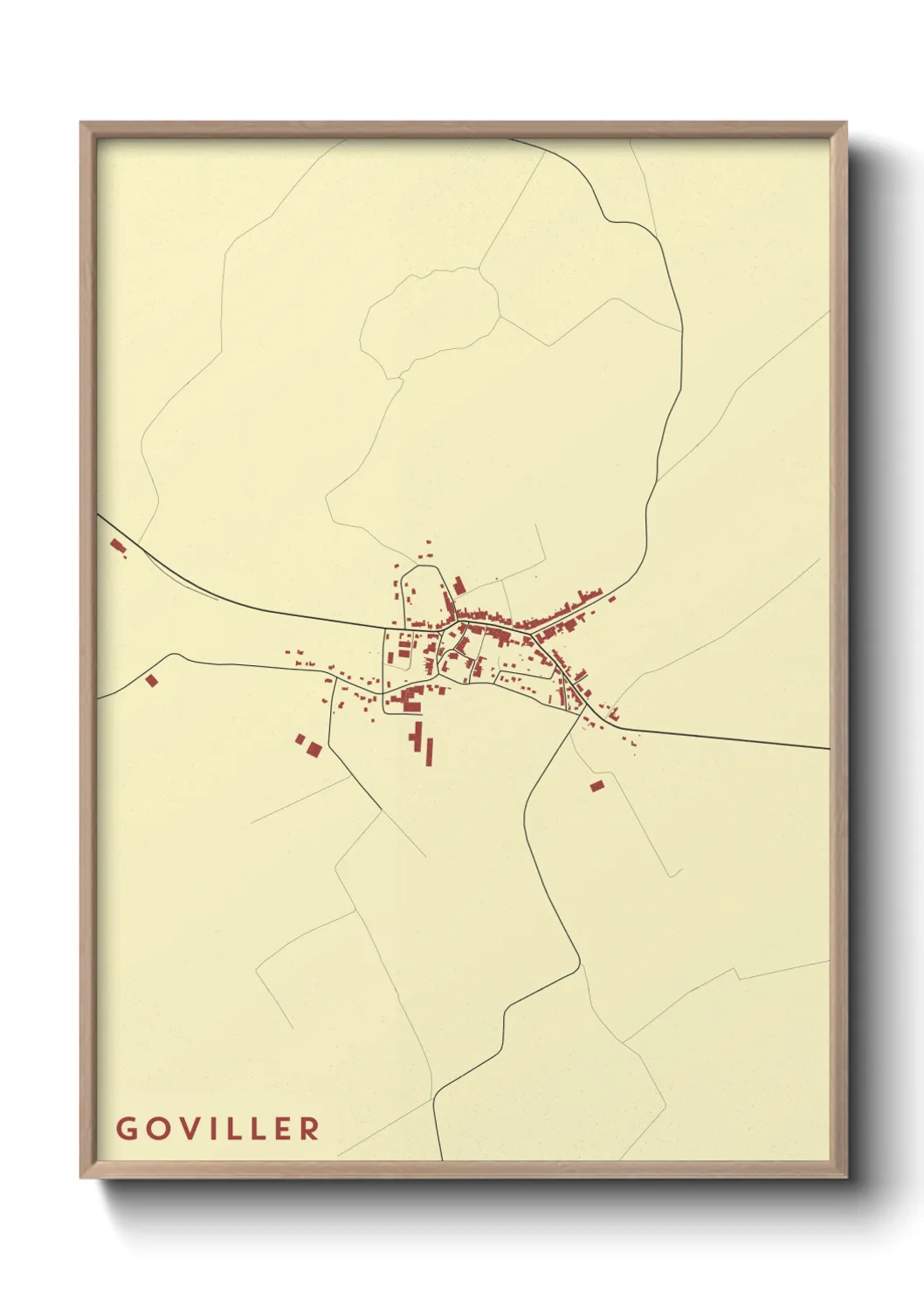 Une affiche de carte sur Goviller