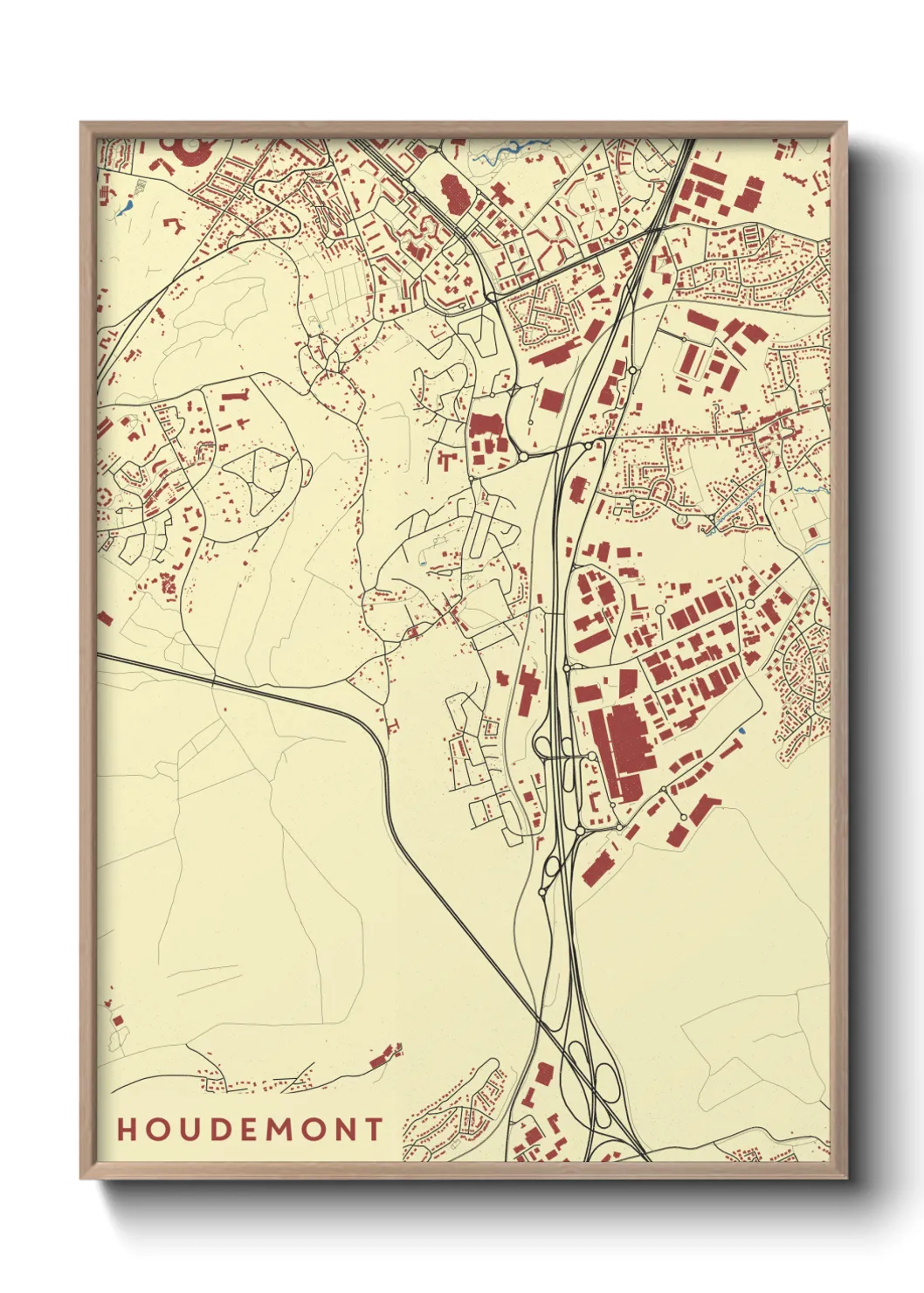 Une affiche de carte sur Houdemont