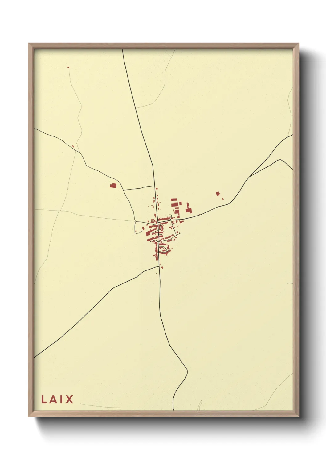 Une affiche de carte sur Laix