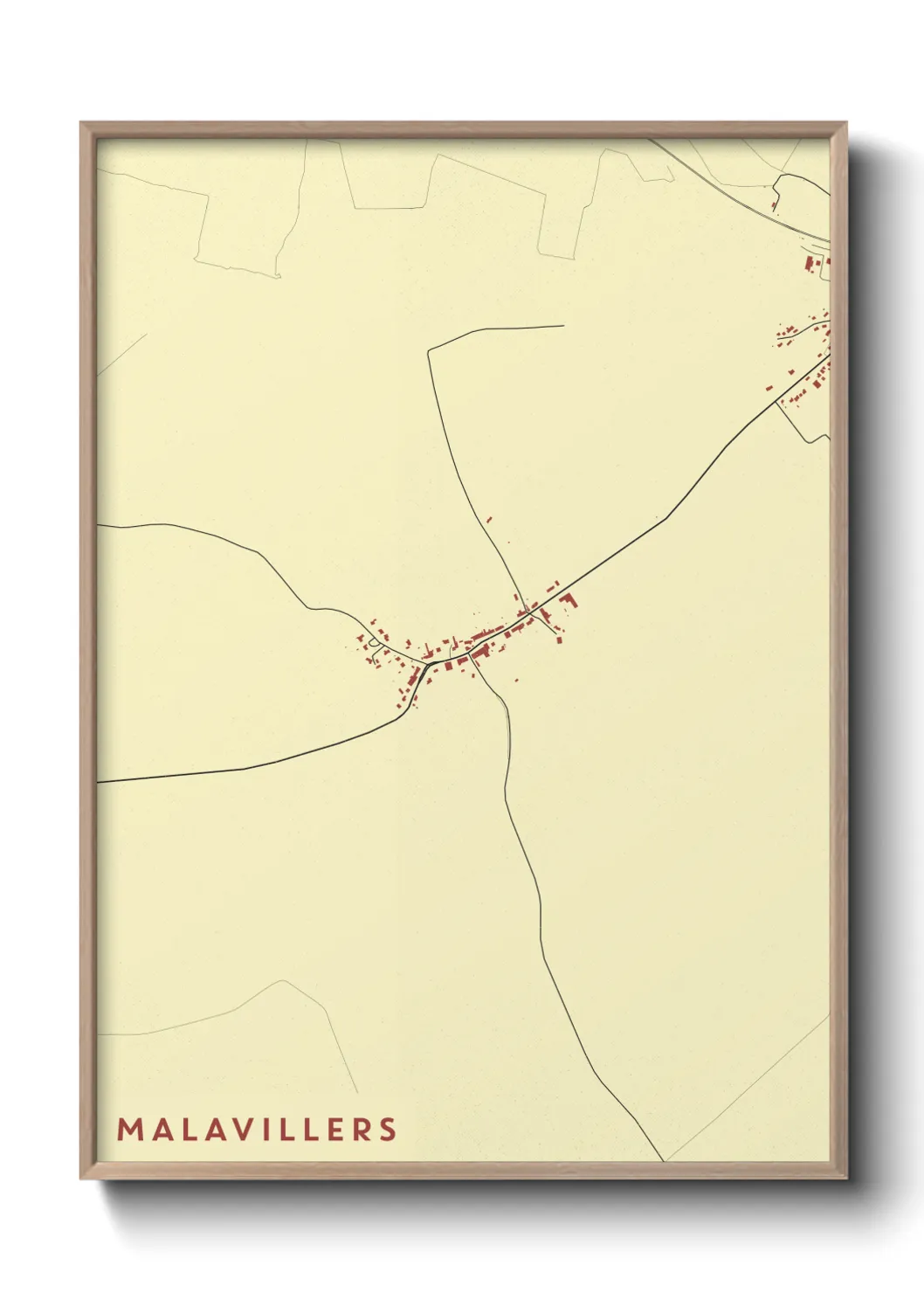 Une affiche de carte sur Malavillers