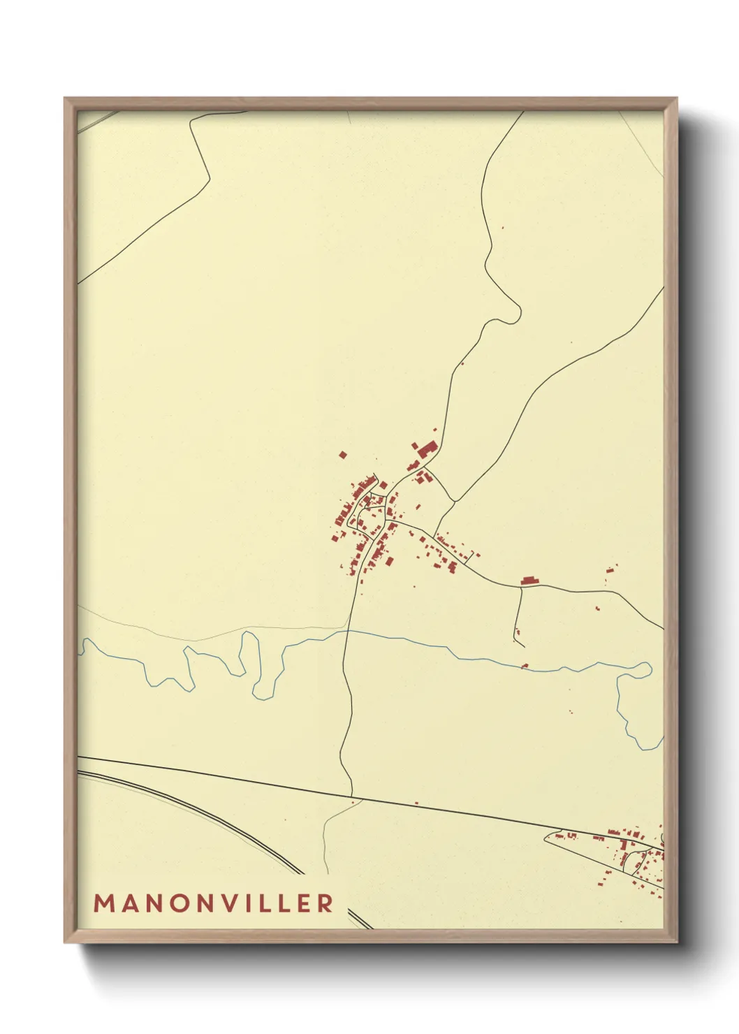 Une affiche de carte sur Manonviller