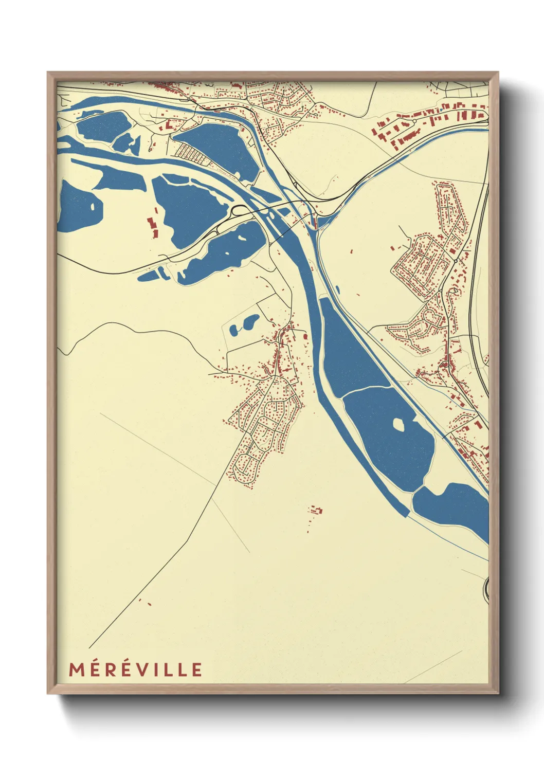 Une affiche de carte sur Méréville