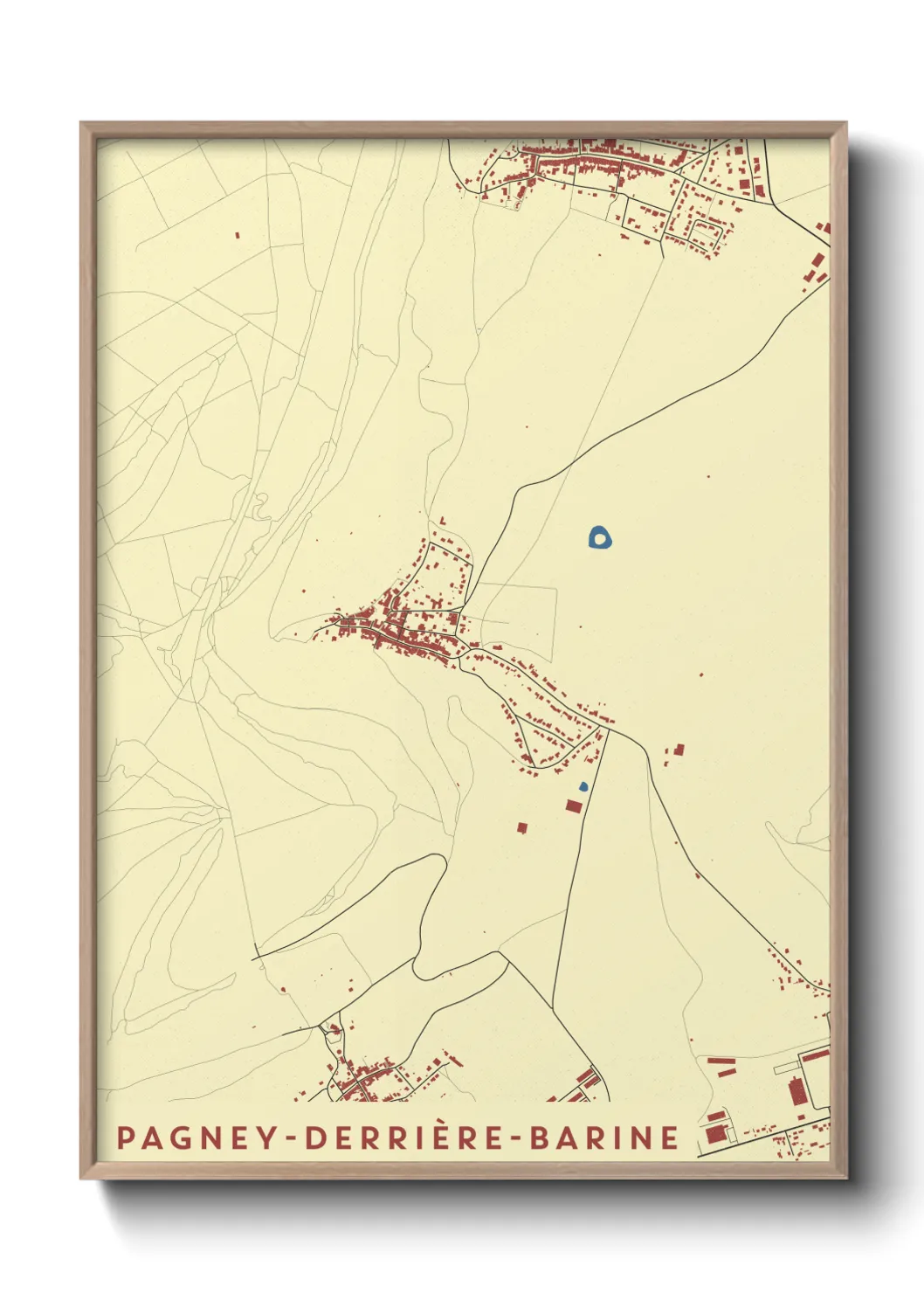 Un poster cartePagney-derrière-Barine